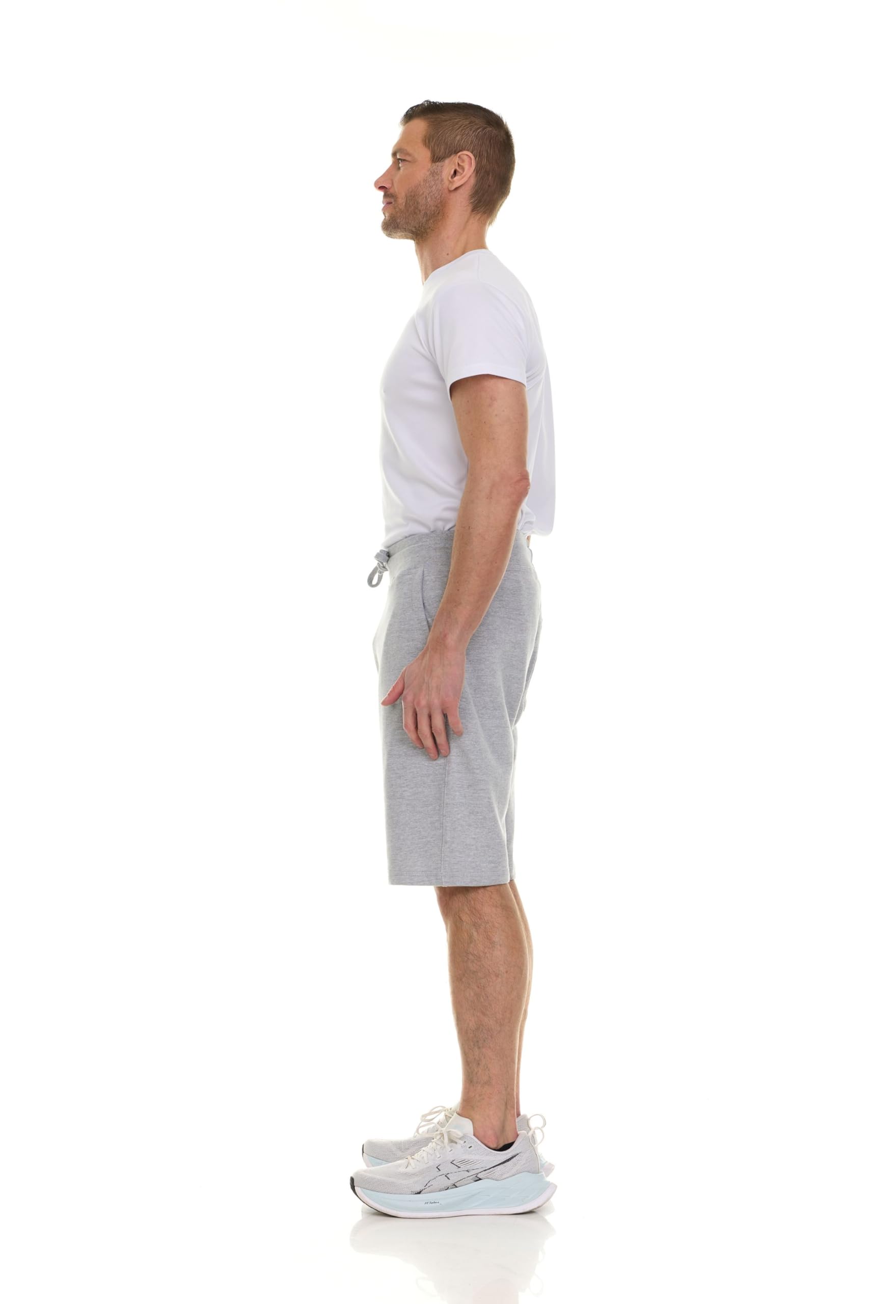 Pantalones Cortos de Algodón Polar para Hombres, 11" Informales Cómodos Salón Al Por Mayor a Granel para Donaciones - Imagen 58 de 63