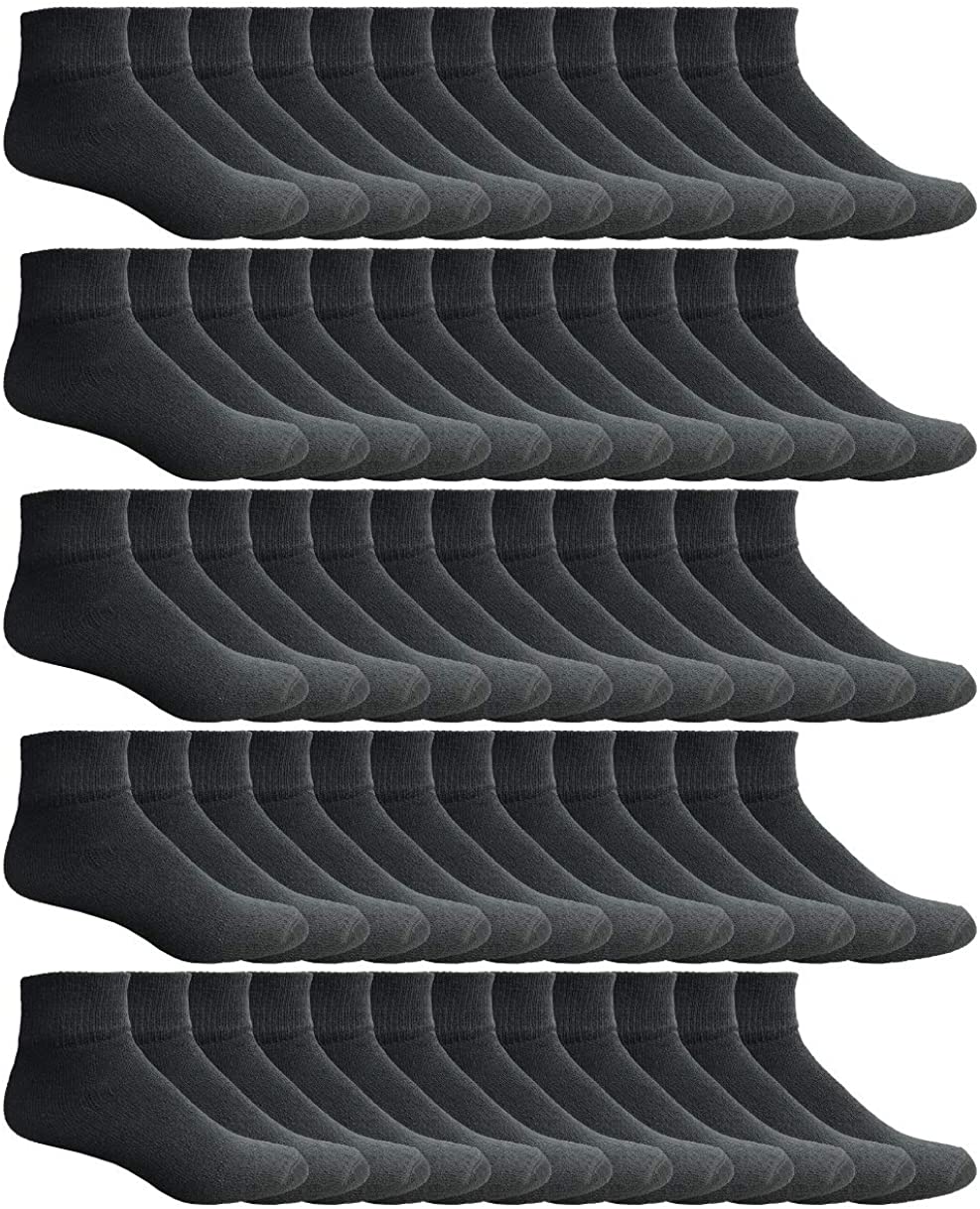 Yacht & Smith Mens Ankle Wholesale Bulk Pack Athletic Sports Socks - Picture 30 of 111