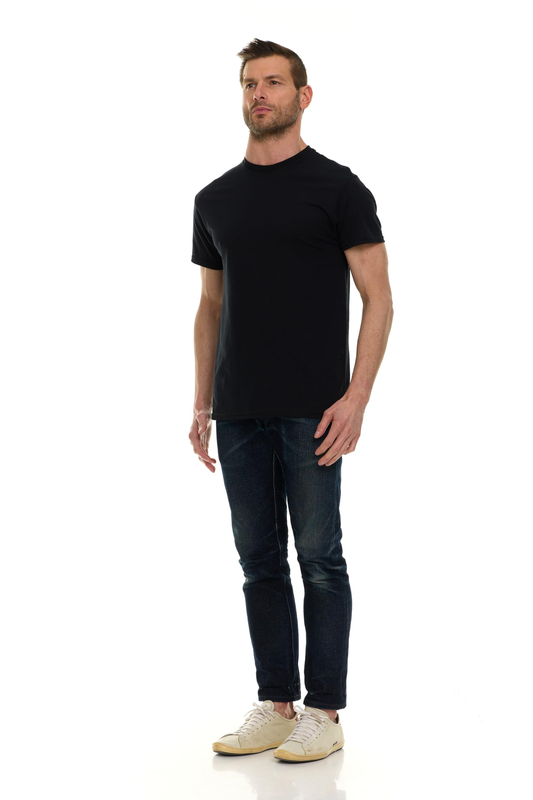BILLIONHATS 6 Pack Men's Solid Colors Cotton T-Shirts Short Sleeve Lightweight - Picture 8 of 23