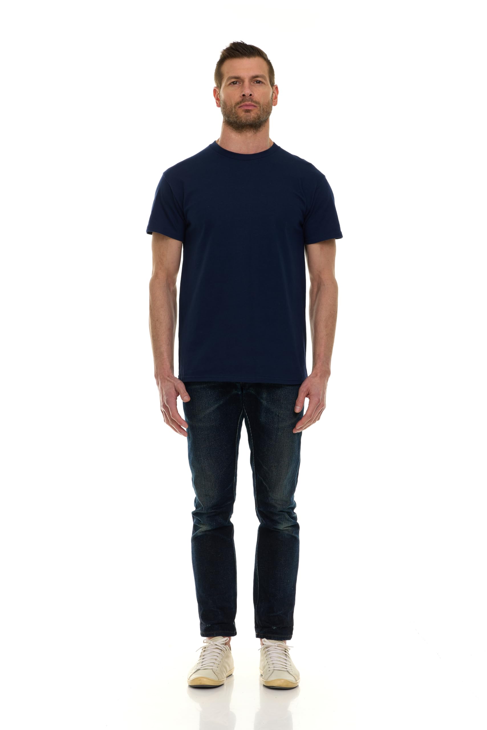 BILLIONHATS 12 Pack Men's Solid Colors Cotton T-Shirts Short Sleeve Lightweight - Picture 73 of 77