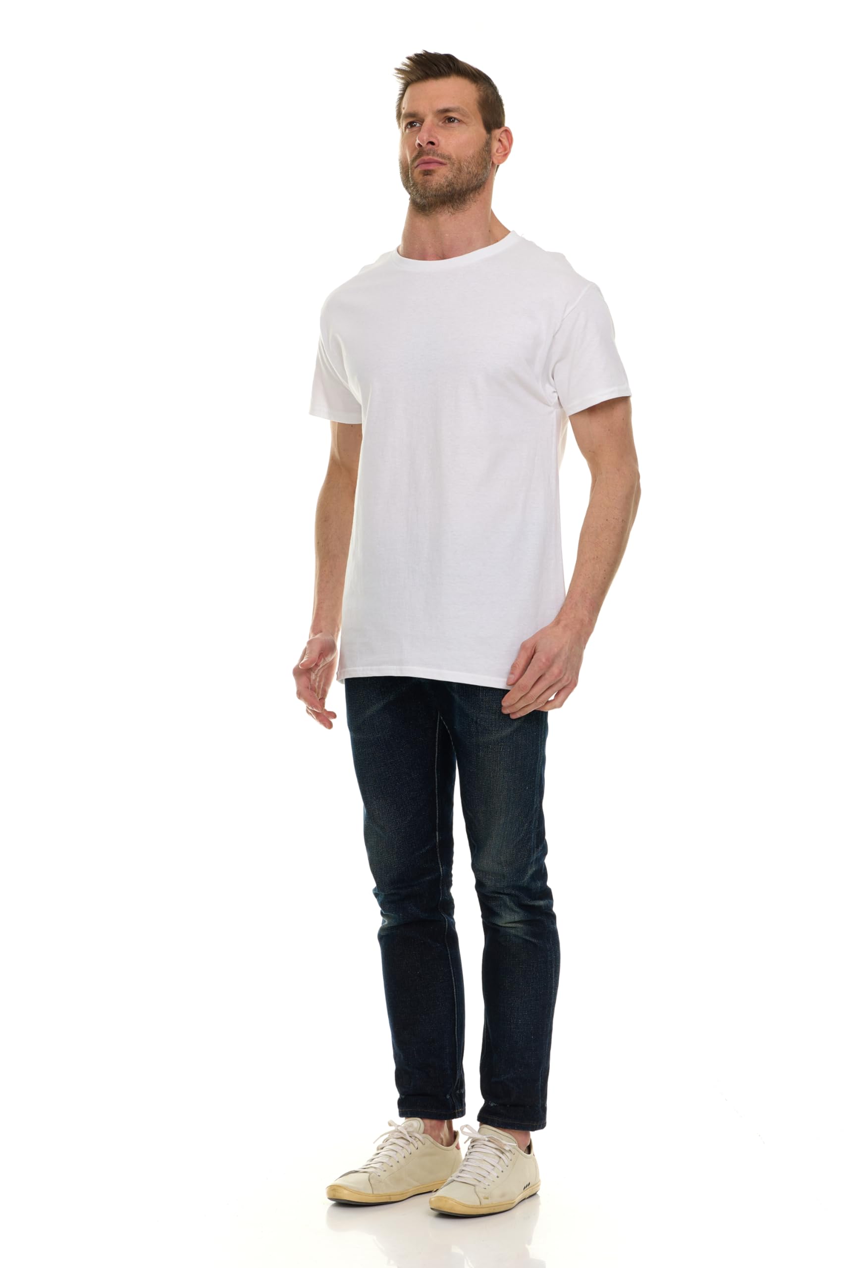BILLIONHATS 6 Pack Men's Solid Colors Cotton T-Shirts Short Sleeve Lightweight - Picture 23 of 23