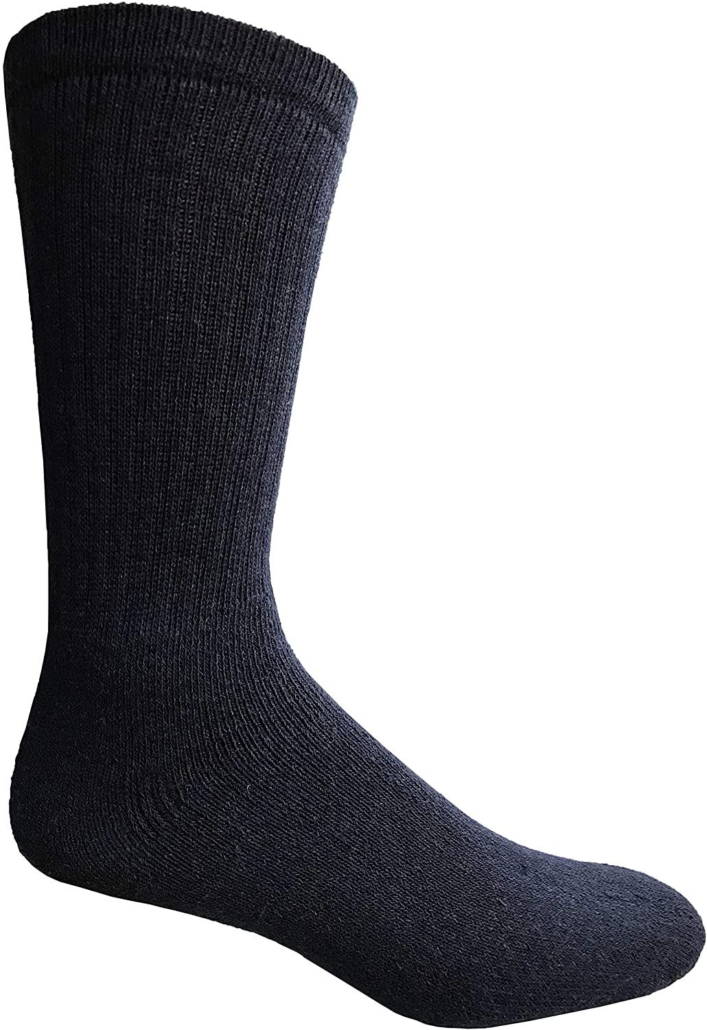 48 Pack Men’s Cotton Crew Socks Heavy Cotton Sock Drives (Navy, Mens 10