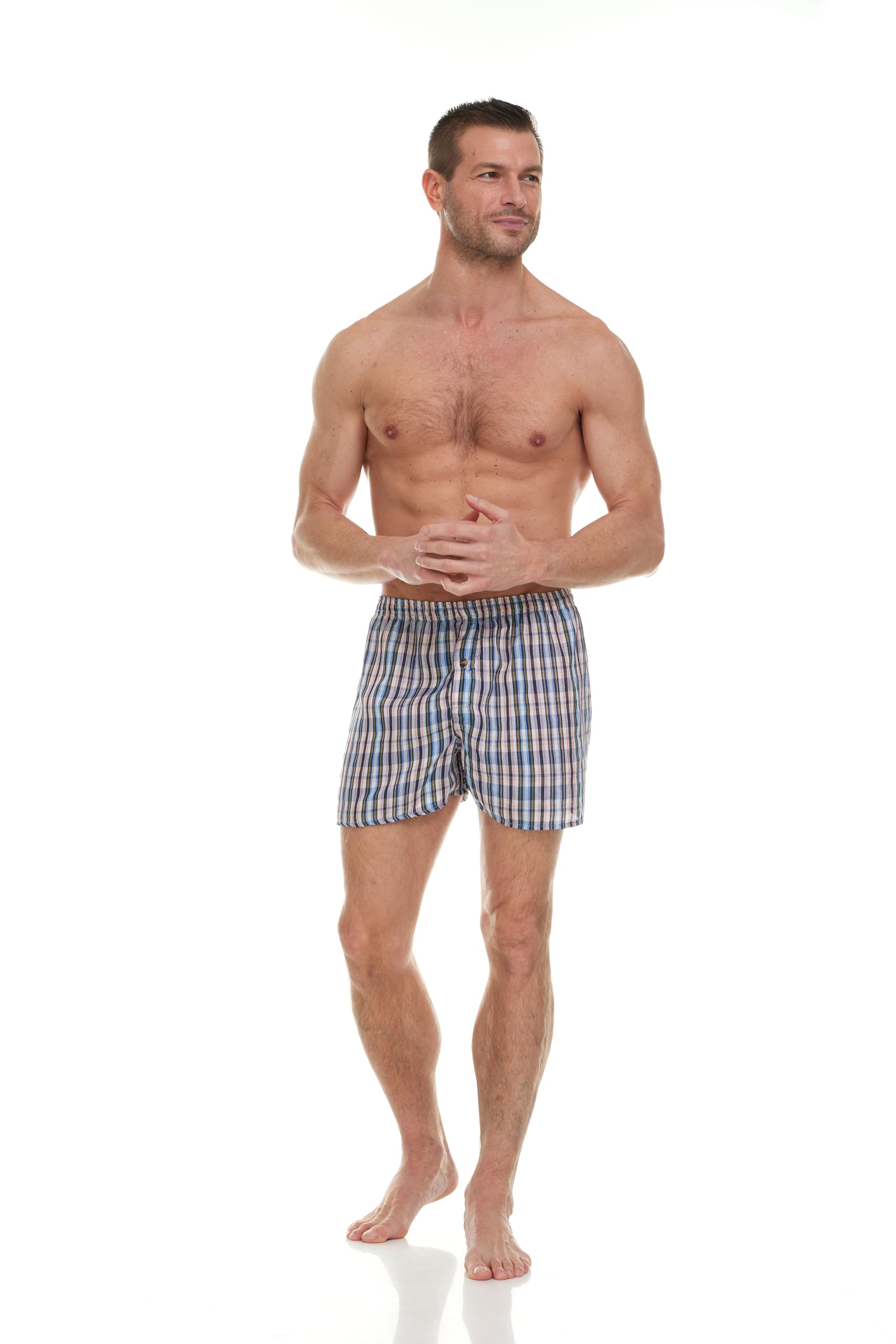 BILLIONHATS Wholesale Men's Tag Free Woven Boxer Shorts Underwear Bulk for Men - Picture 19 of 44