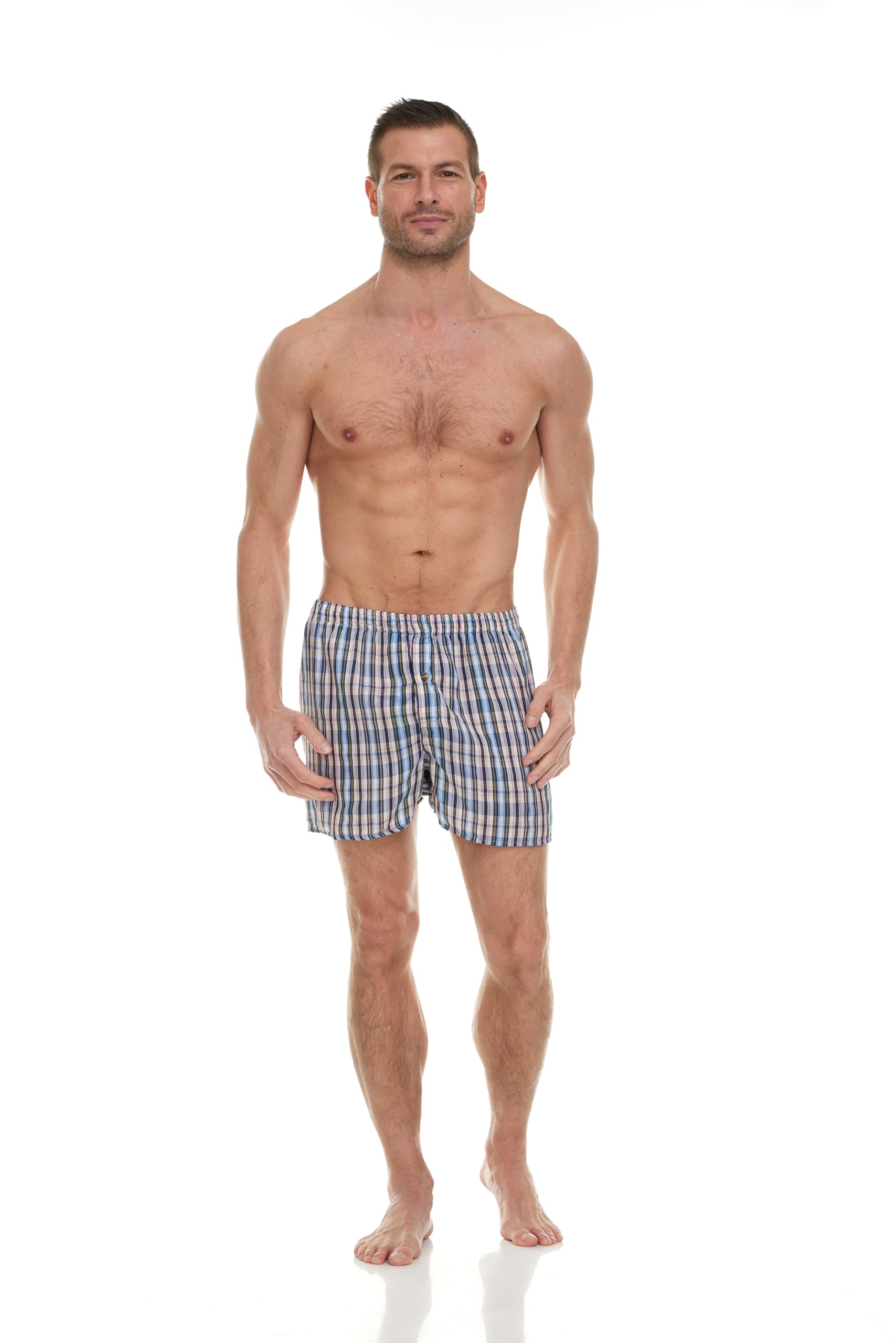 BILLIONHATS Wholesale Men's Tag Free Woven Boxer Shorts Underwear Bulk for Men - Picture 17 of 44