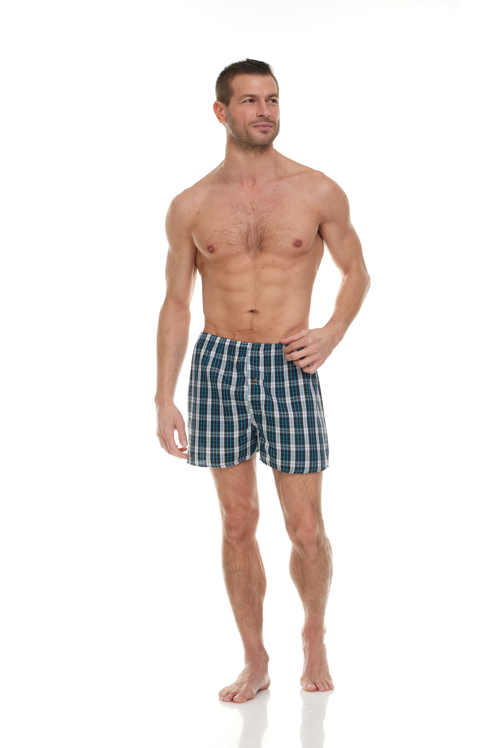BILLIONHATS Wholesale Men's Tag Free Woven Boxer Shorts Underwear Bulk for Men - Picture 27 of 44