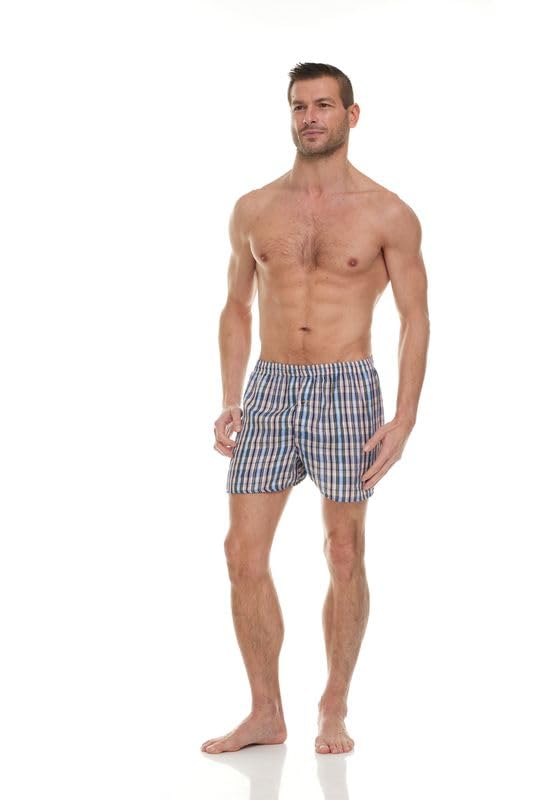 BILLIONHATS Wholesale Men's Tag Free Woven Boxer Shorts Underwear Bulk for Men - Picture 39 of 44
