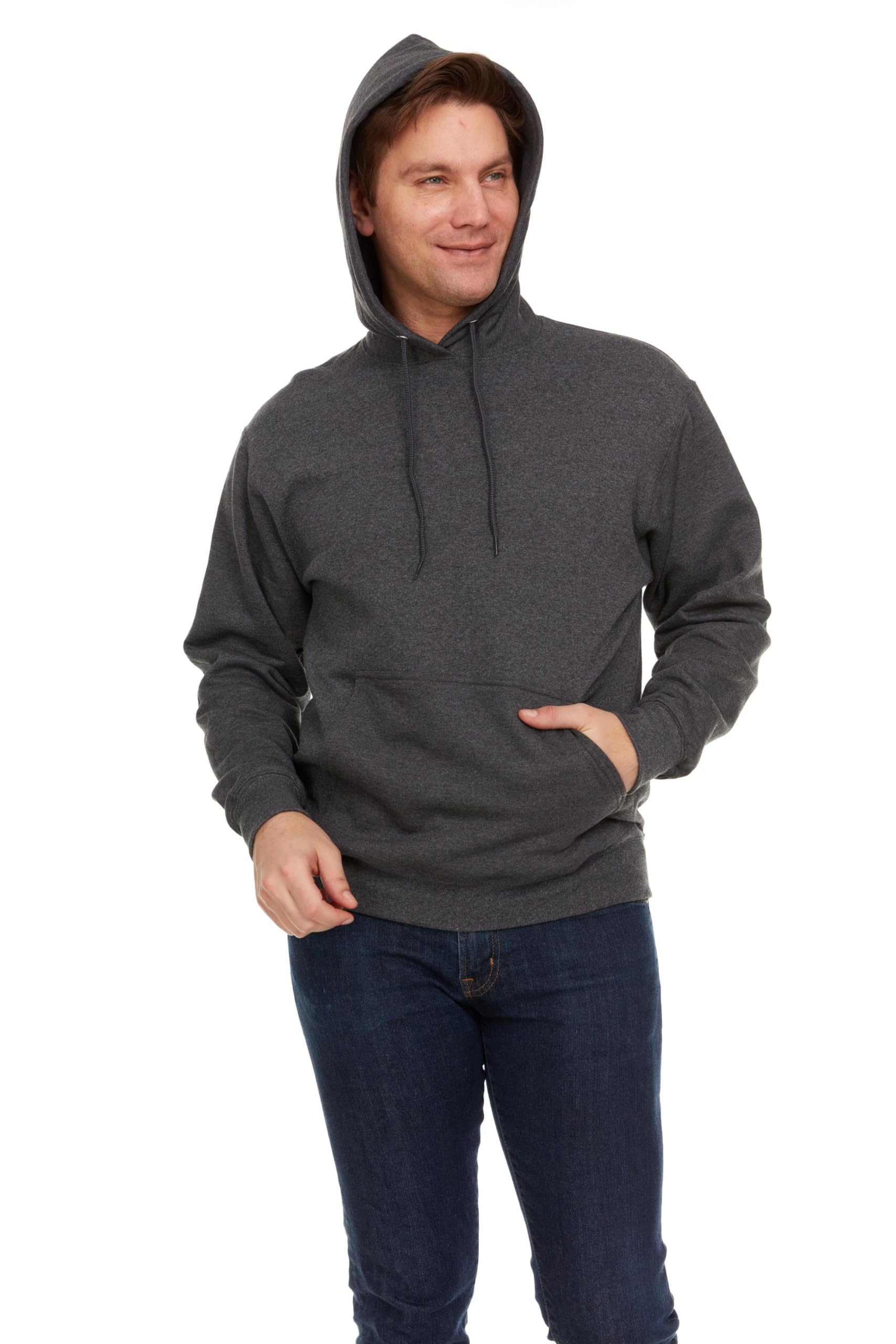 BILLIONHATS 3 Pack Of Mens Hoodie Sweatshirts, Cotton Blend in Bulk Adult Hoodie - Picture 30 of 51