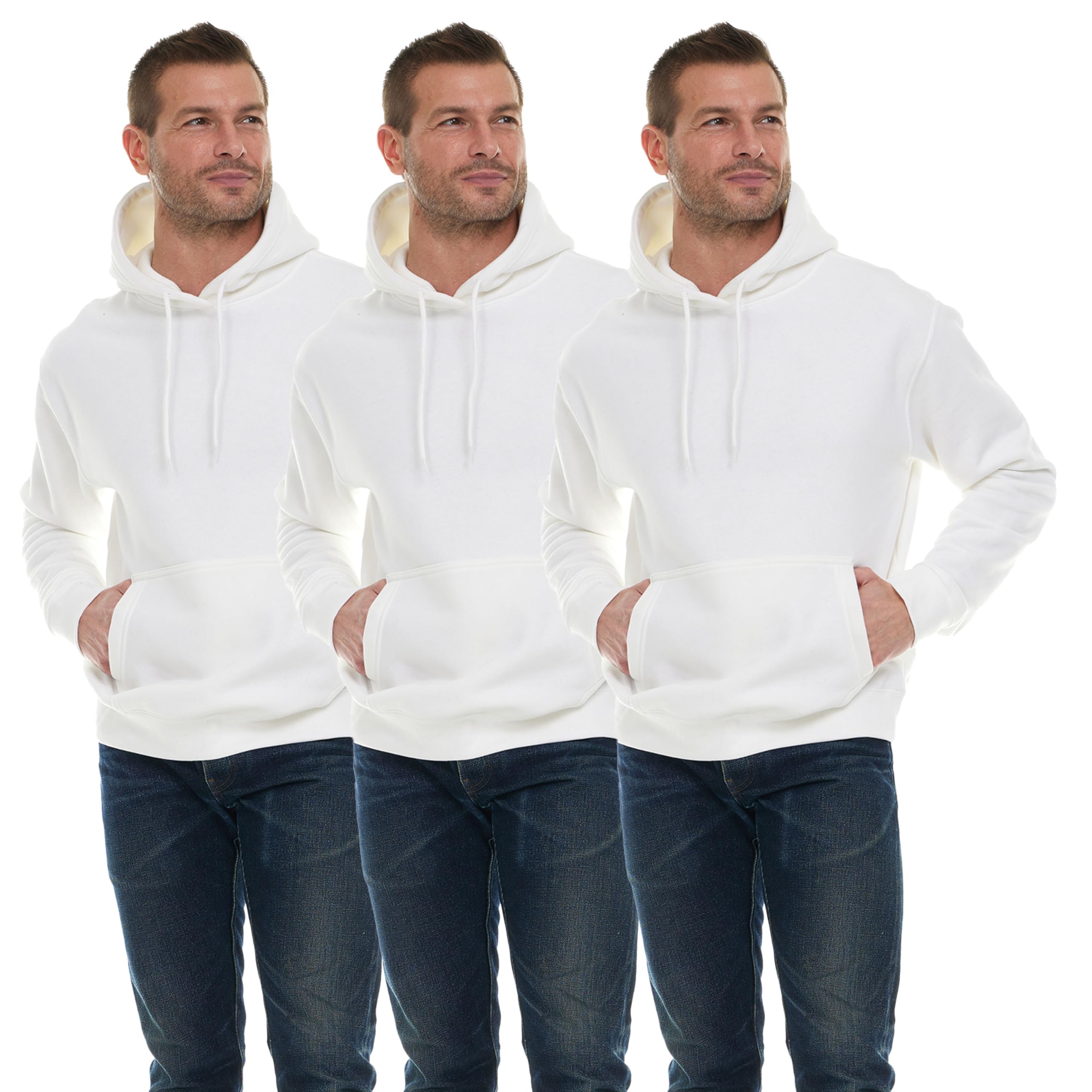BILLIONHATS 3 Pack Of Mens Hoodie Sweatshirts, Cotton Blend in Bulk Adult Hoodie - Picture 39 of 51