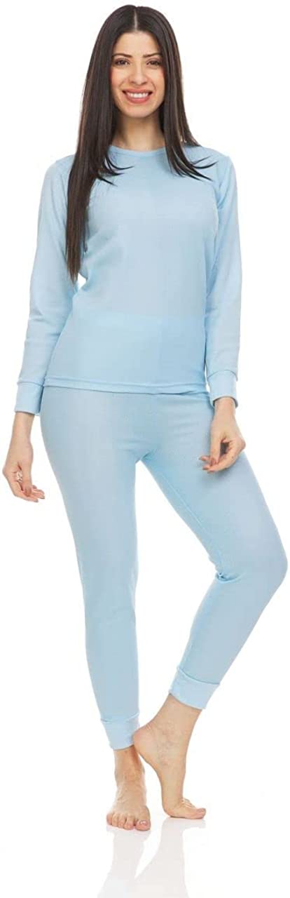 3 Pack of 2pc Thermal Sets for Women Base Layer Long Johns Underwear, Top&Bottom - Picture 22 of 24