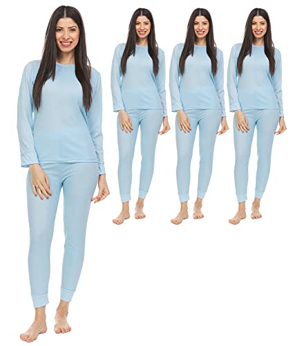 3 Pack of 2pc Thermal Sets for Women Base Layer Long Johns Underwear, Top&Bottom - Picture 19 of 24