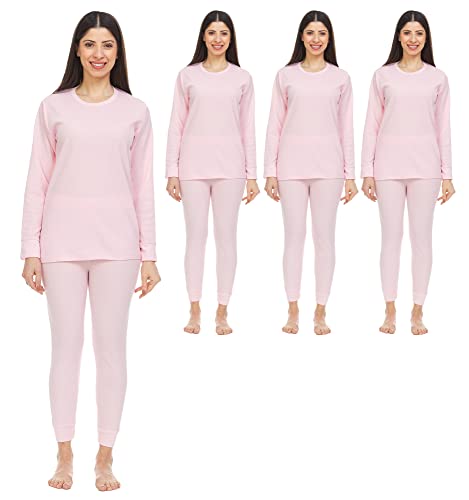 3 Pack of 2pc Thermal Sets for Women Base Layer Long Johns Underwear, Top&Bottom - Picture 18 of 24