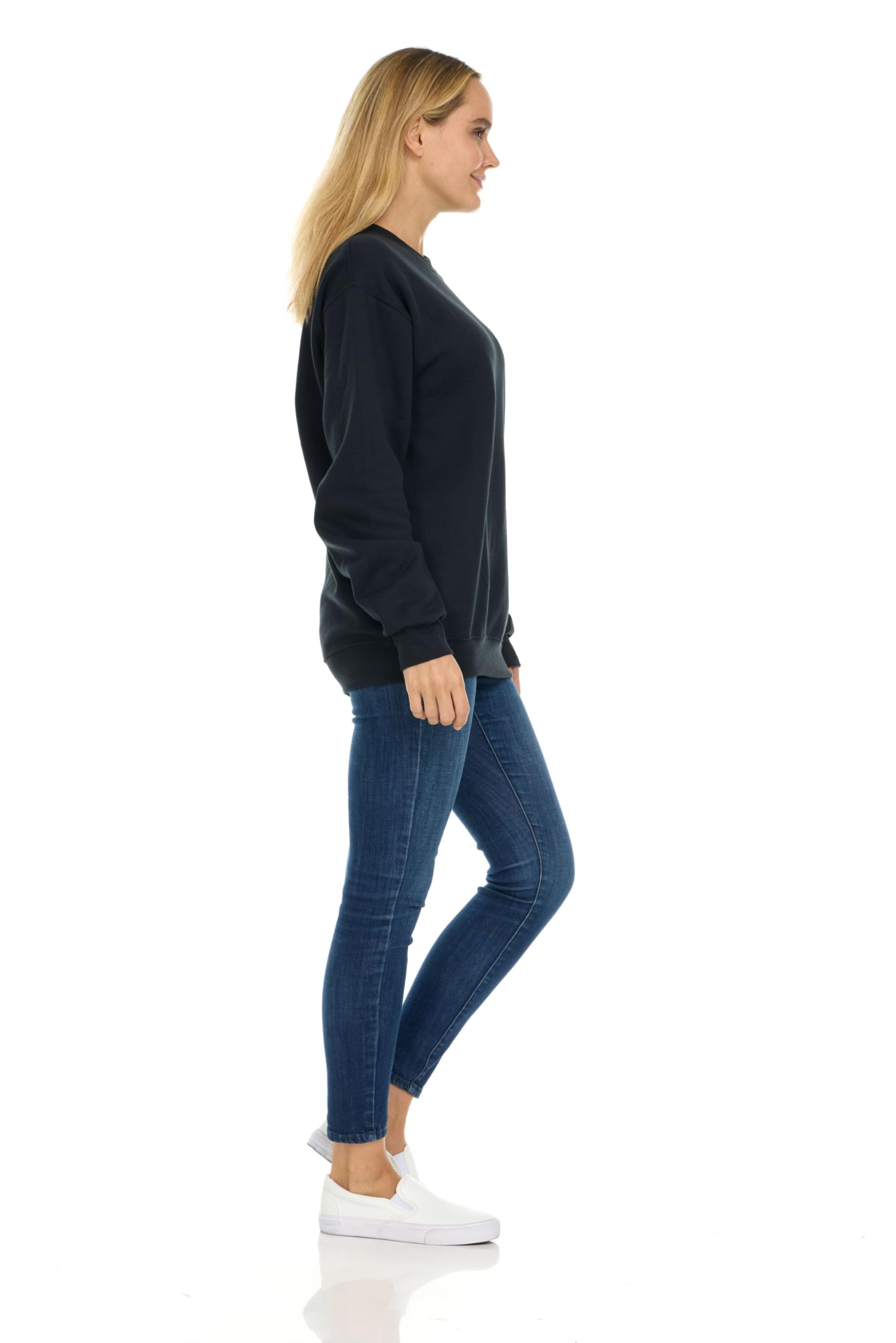 BILLIONHATS 3 Pack Bulk Wholesale Womens Oversized Crew Neck Fleece Sweatshirt - Picture 28 of 30