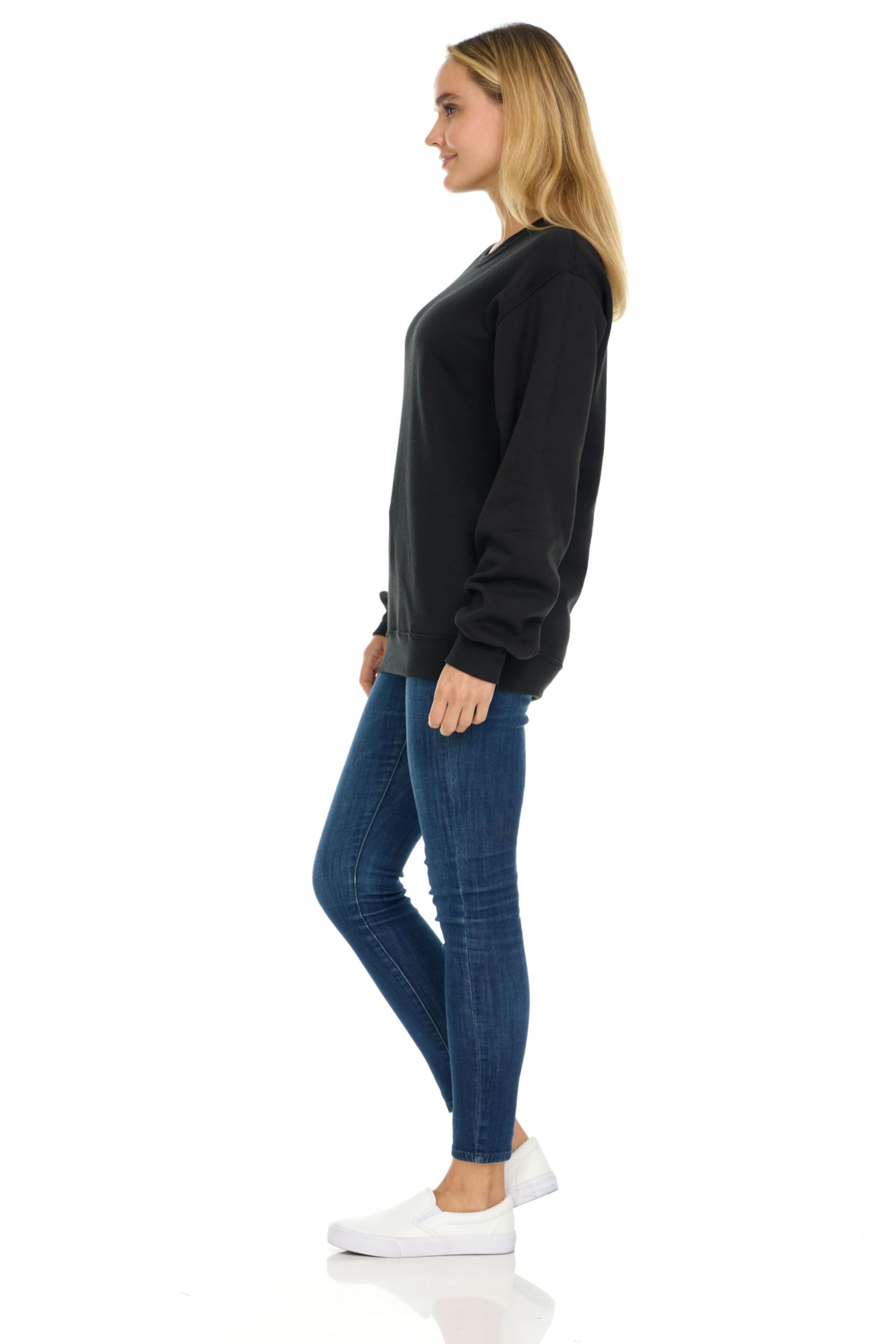 BILLIONHATS 3 Pack Bulk Wholesale Womens Oversized Crew Neck Fleece Sweatshirt - Picture 19 of 30