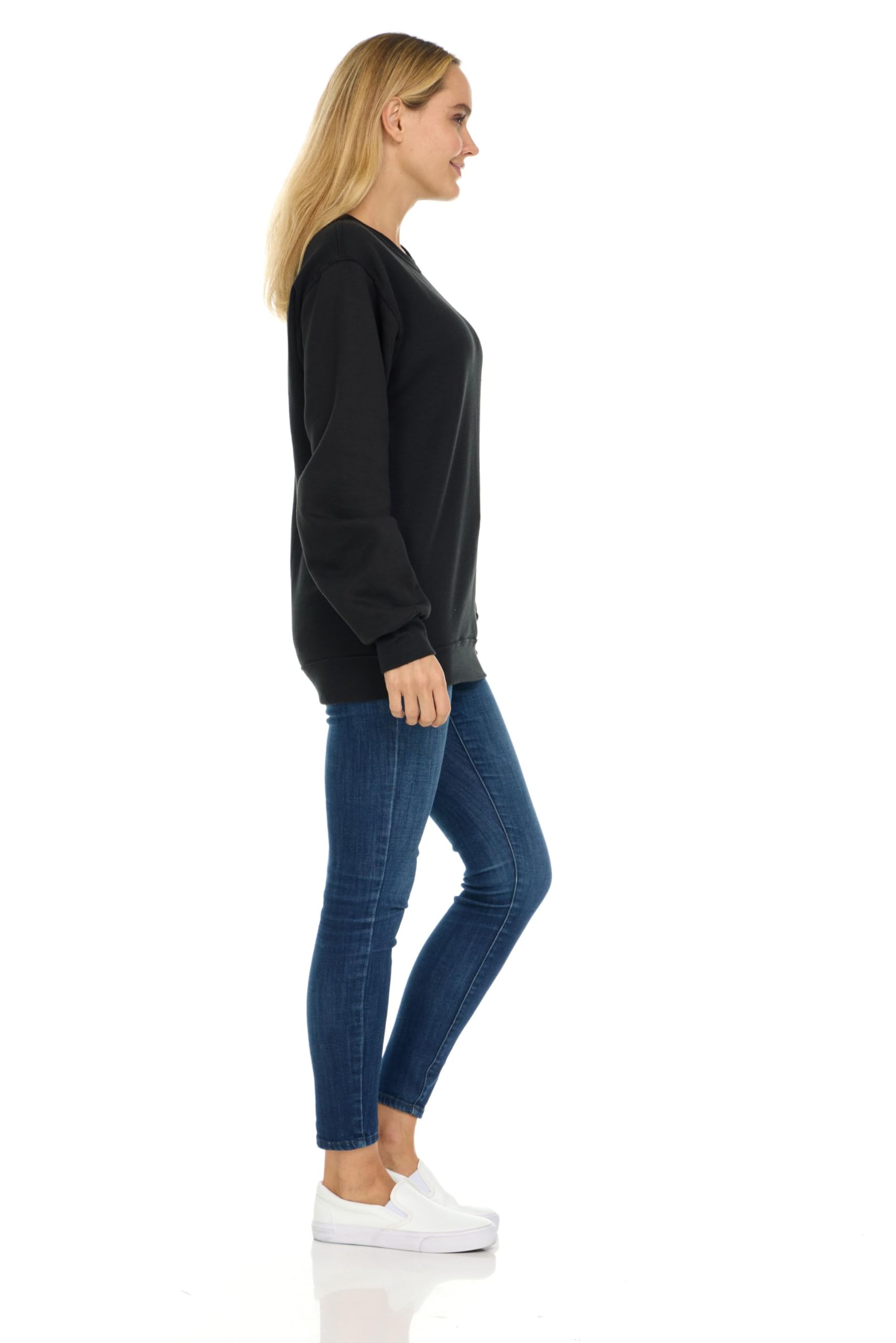 BILLIONHATS 3 Pack Bulk Wholesale Womens Oversized Crew Neck Fleece Sweatshirt - Picture 20 of 30