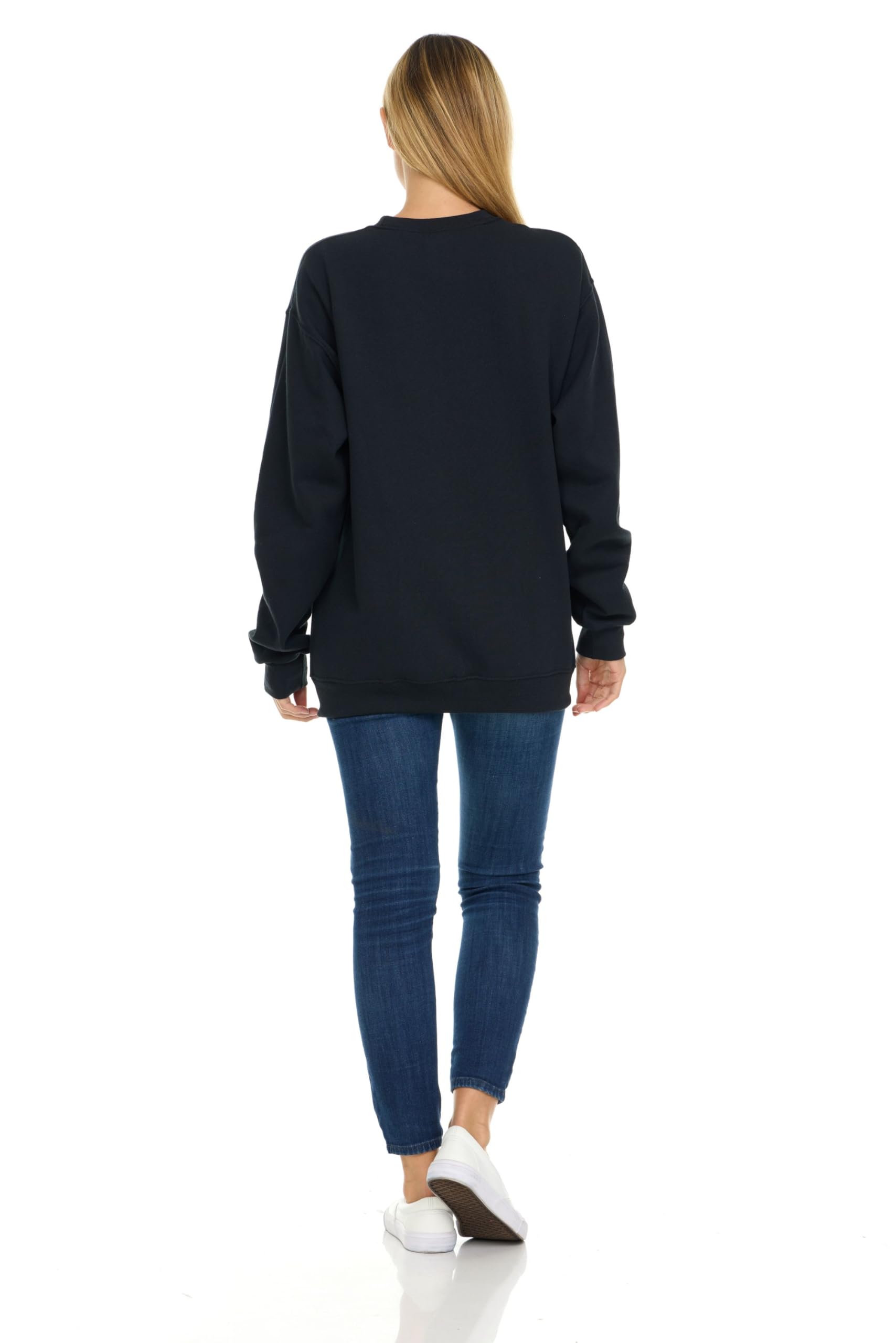 BILLIONHATS 3 Pack Bulk Wholesale Womens Oversized Crew Neck Fleece Sweatshirt - Picture 14 of 30