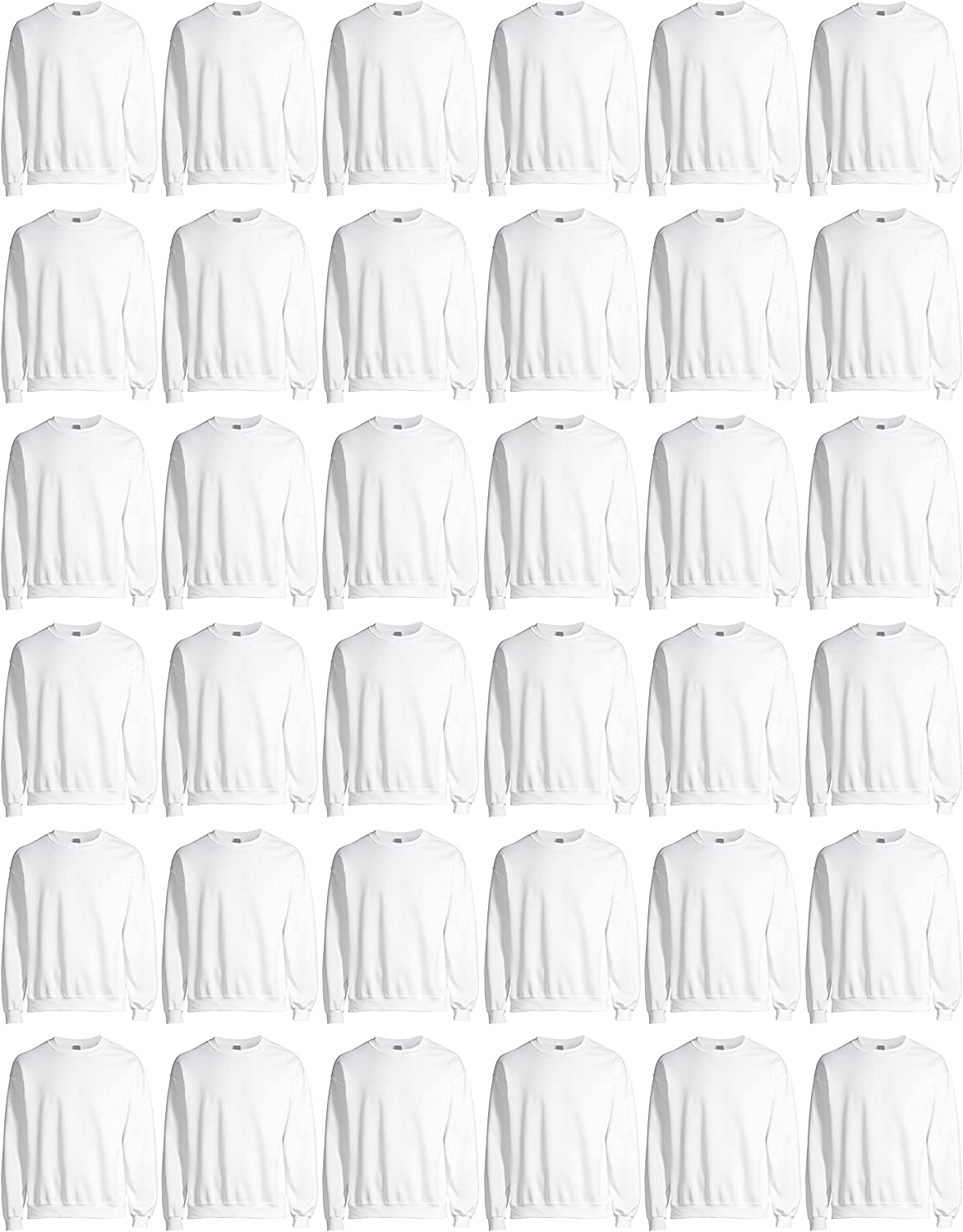 BILLIONHATS 36 Pack Mens Crewneck Sweatshirts+ Bulk Cotton, Great Screenprinting