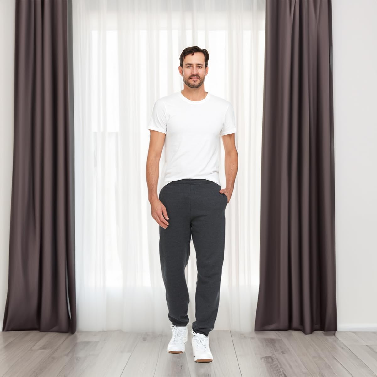 BILLIONHATS 12 Pack of Wholesale Mens Jogger Sweatpants, Bulk Joggers for Men - Picture 33 of 33