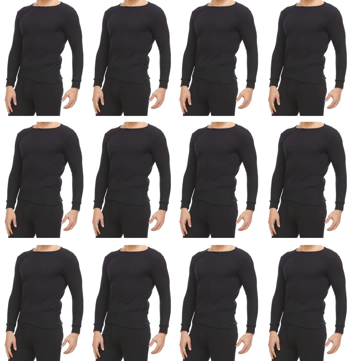 BILLIONHATS Men's Thermal Shirts: Cotton Base Layers for Shelter Donations - Picture 7 of 8