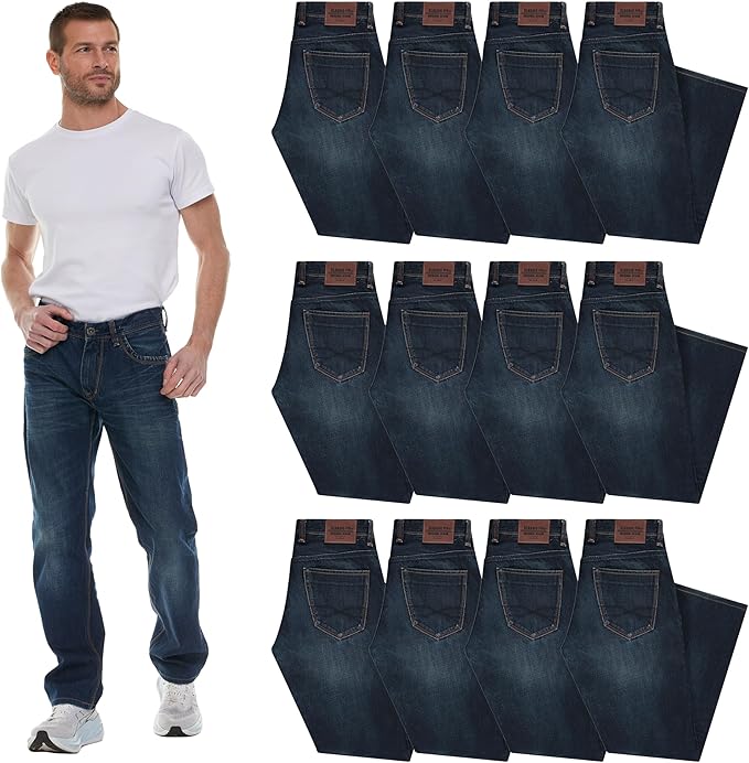 12 Pack Blue Denim Jeans