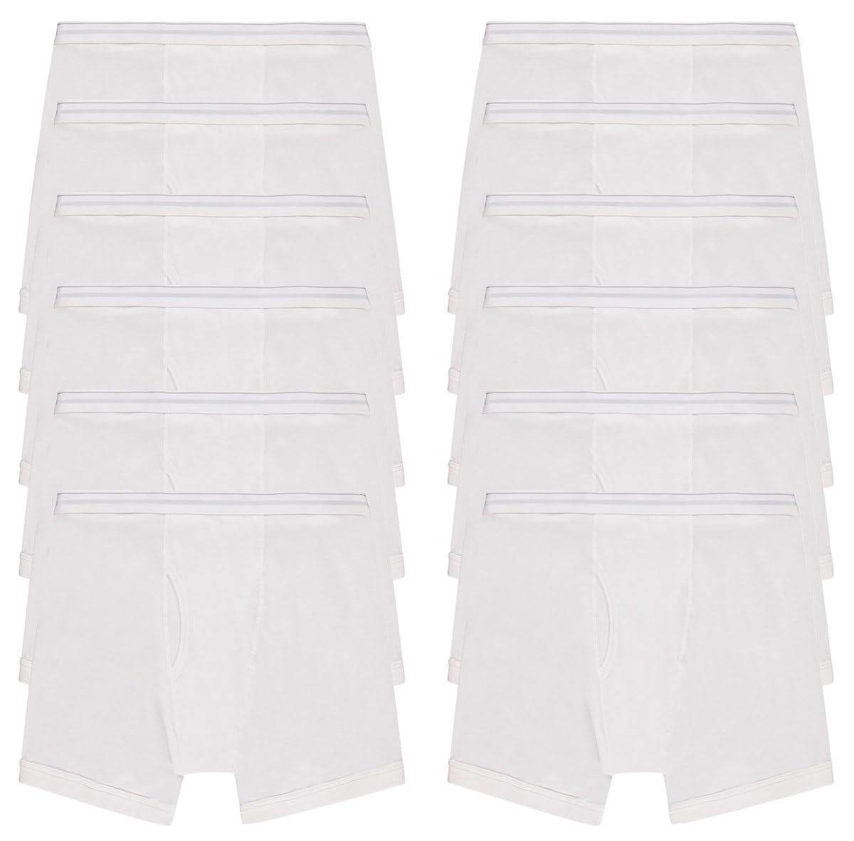 BILLIONHATS 36 Pack Boys Bulk Cotton White and Assorted Underwear Boxer Briefs - Picture 7 of 14