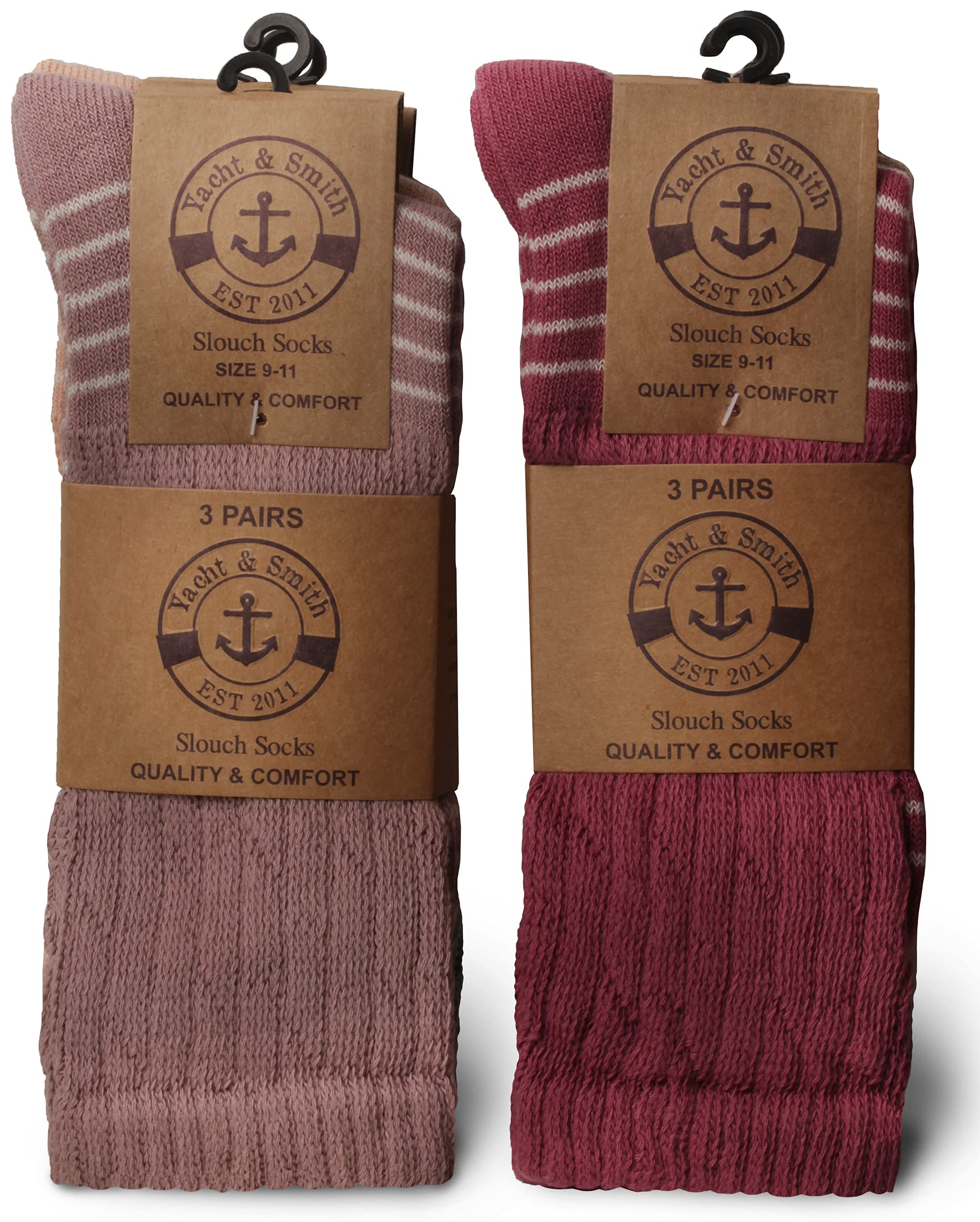 12 Pack Yacht & Smith Womens Cotton Slouch Socks, Knee High Boot Socks - Picture 28 of 52