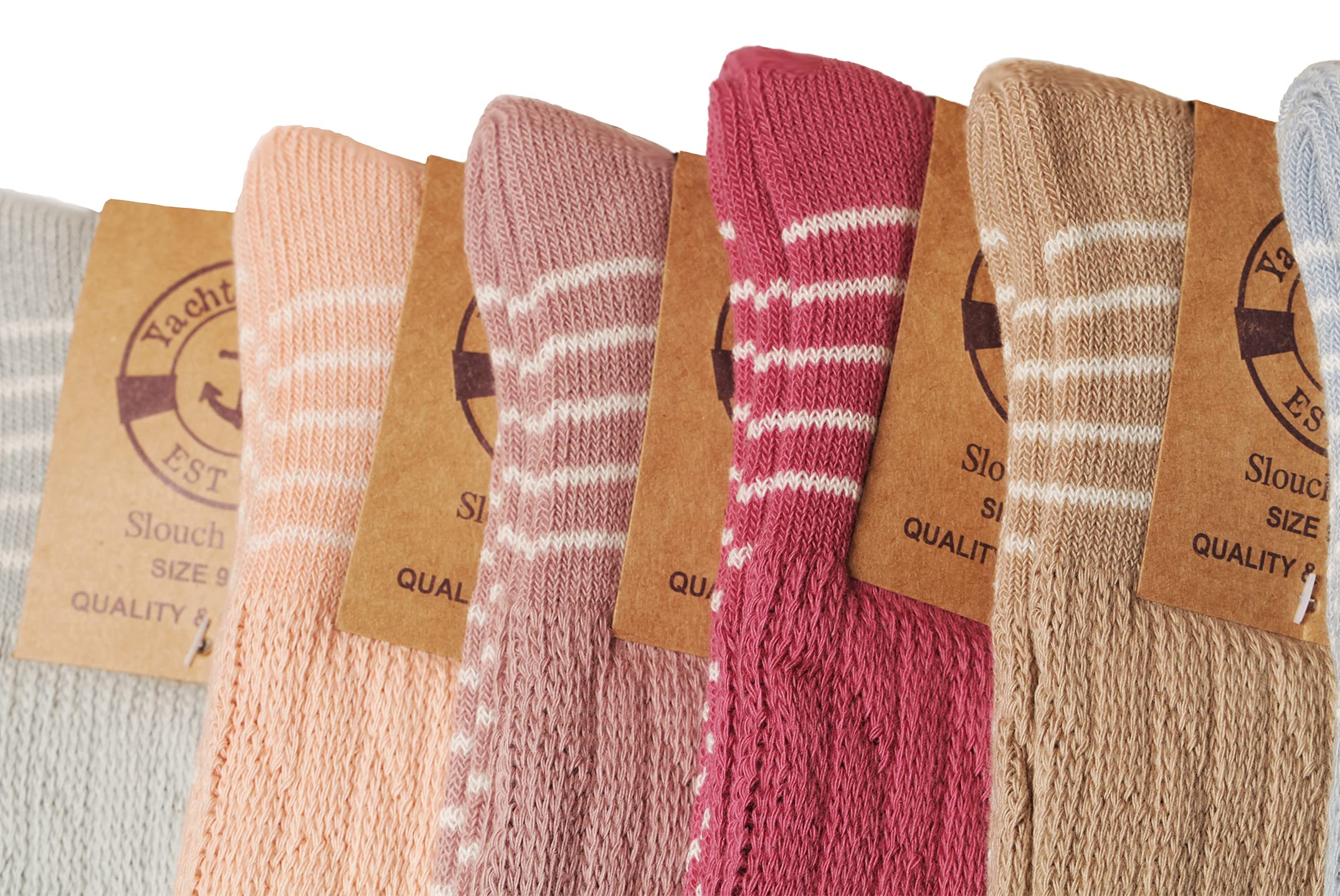 12 Pack Yacht & Smith Womens Cotton Slouch Socks, Knee High Boot Socks - Picture 33 of 52