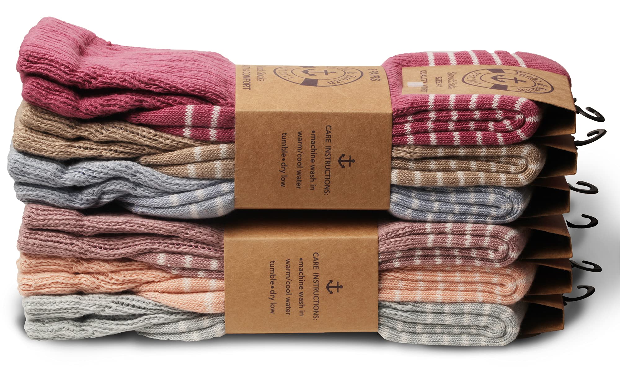 12 Pack Yacht & Smith Womens Cotton Slouch Socks, Knee High Boot Socks - Picture 30 of 52