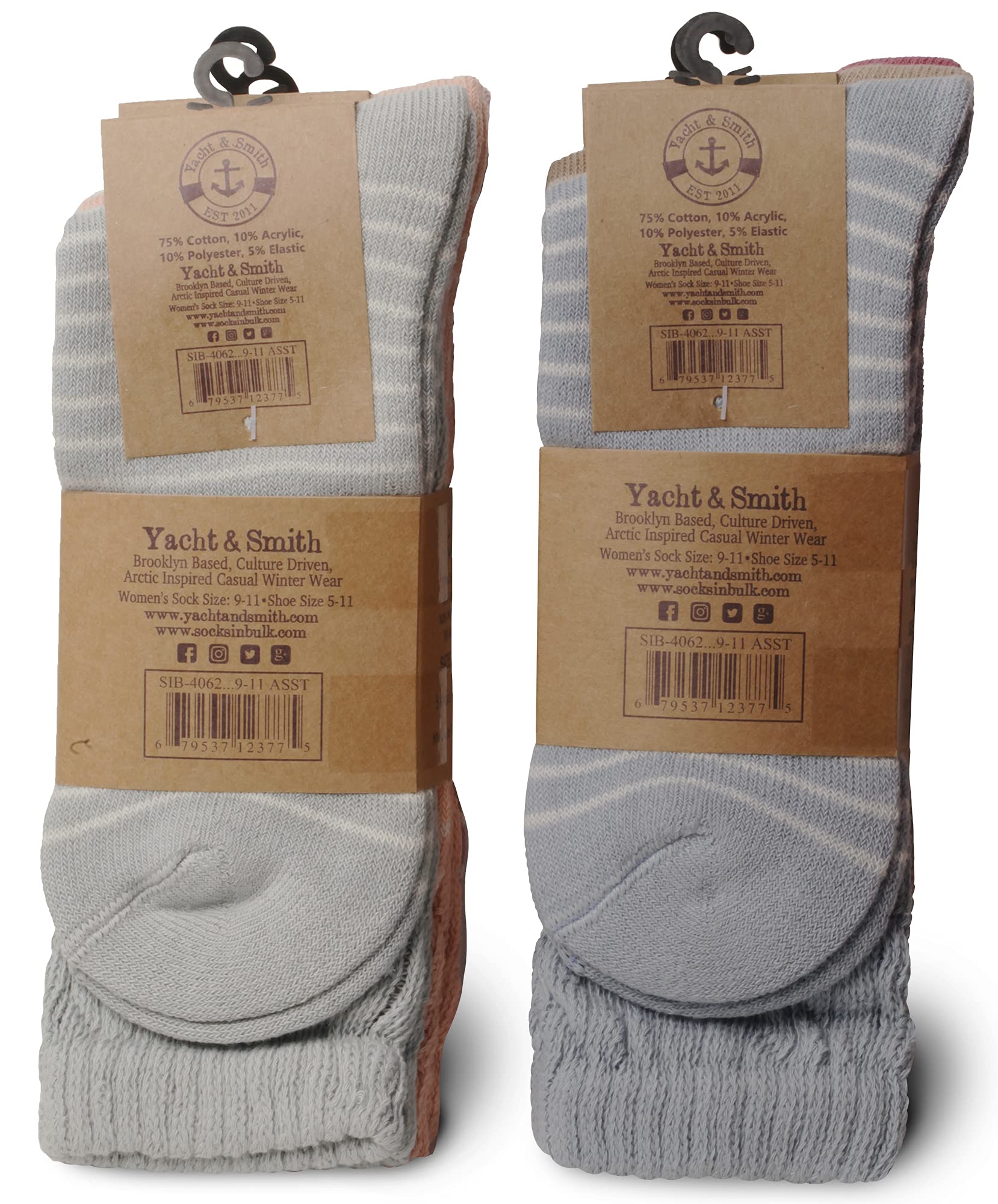 Yacht & Smith Womens Cotton Slouch Socks, Boot Socks (12 Pairs Bold Bright(9-11) - Picture 42 of 68