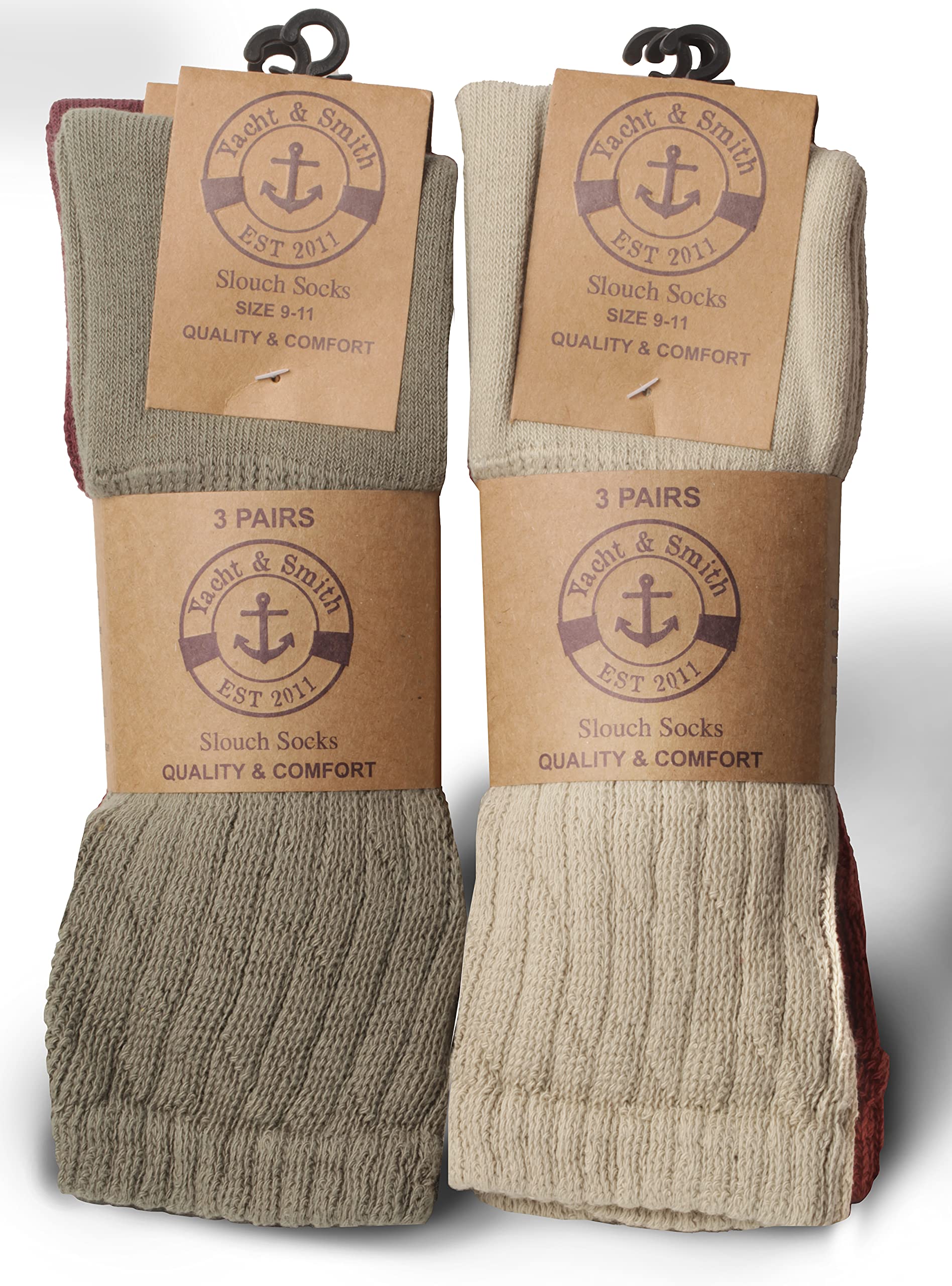12 Pack Yacht & Smith Womens Cotton Slouch Socks, Knee High Boot Socks - Picture 26 of 52