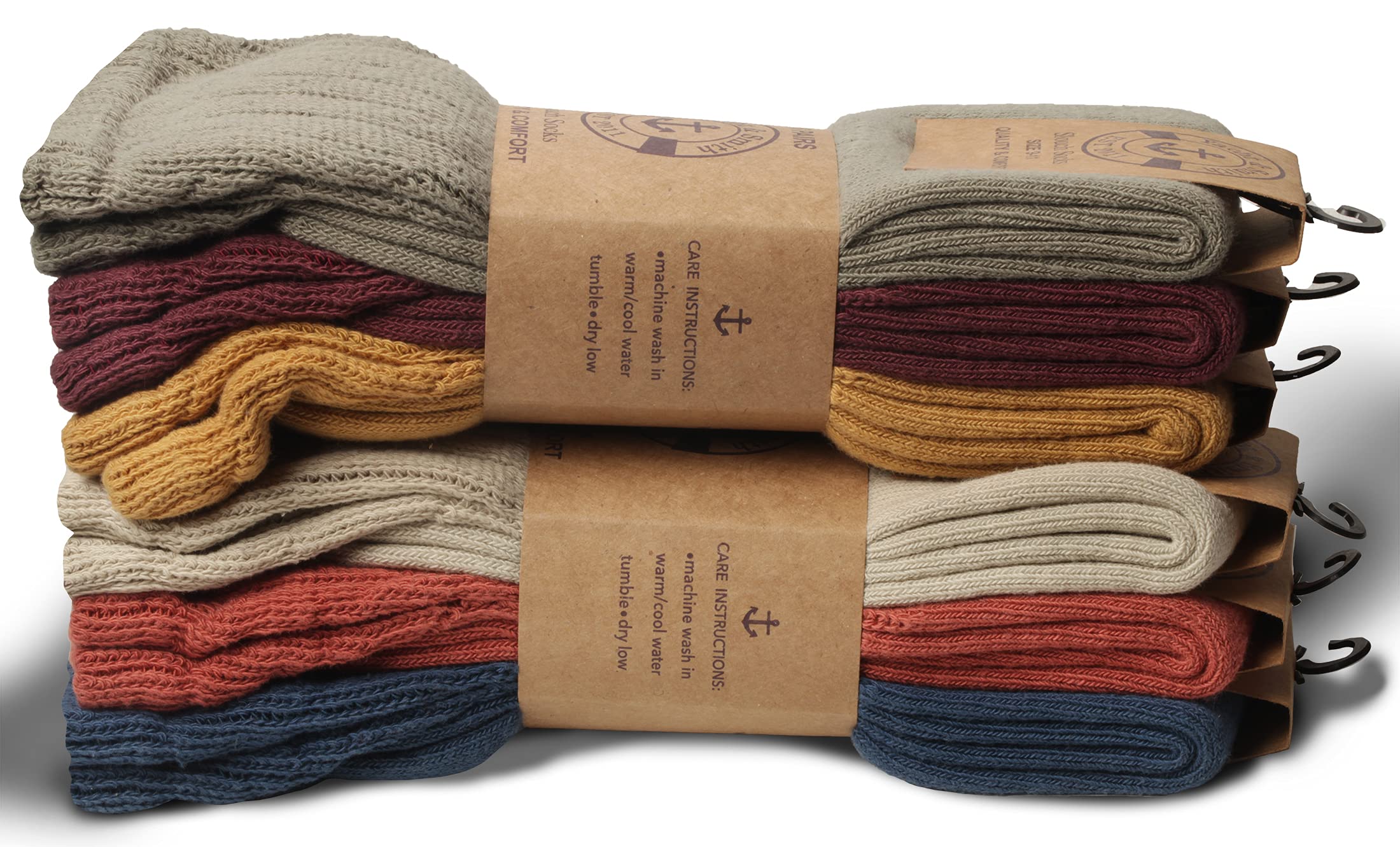 12 Pack Yacht & Smith Womens Cotton Slouch Socks, Knee High Boot Socks - Picture 24 of 52
