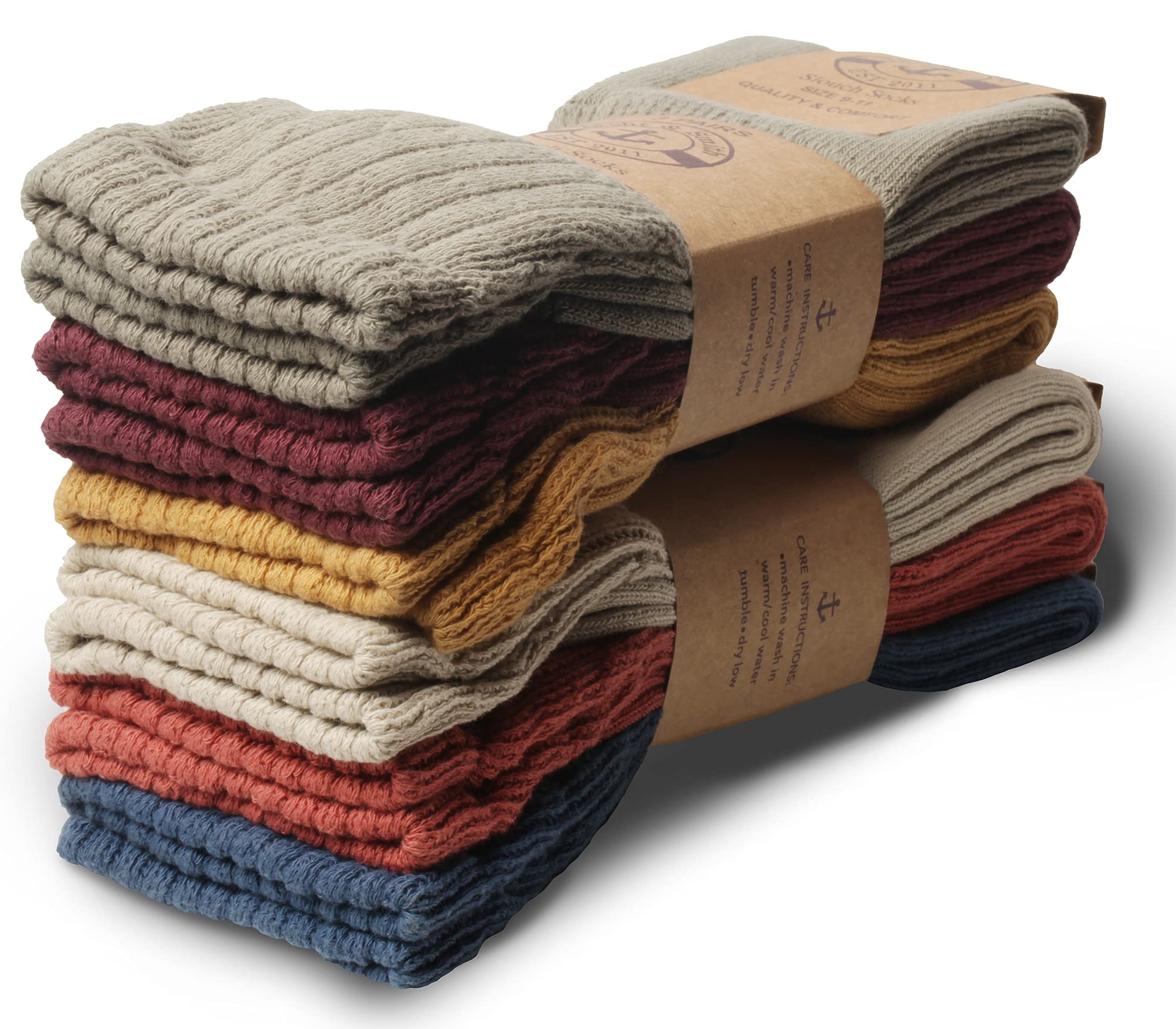 12 Pack Yacht & Smith Womens Cotton Slouch Socks, Knee High Boot Socks - Picture 23 of 52