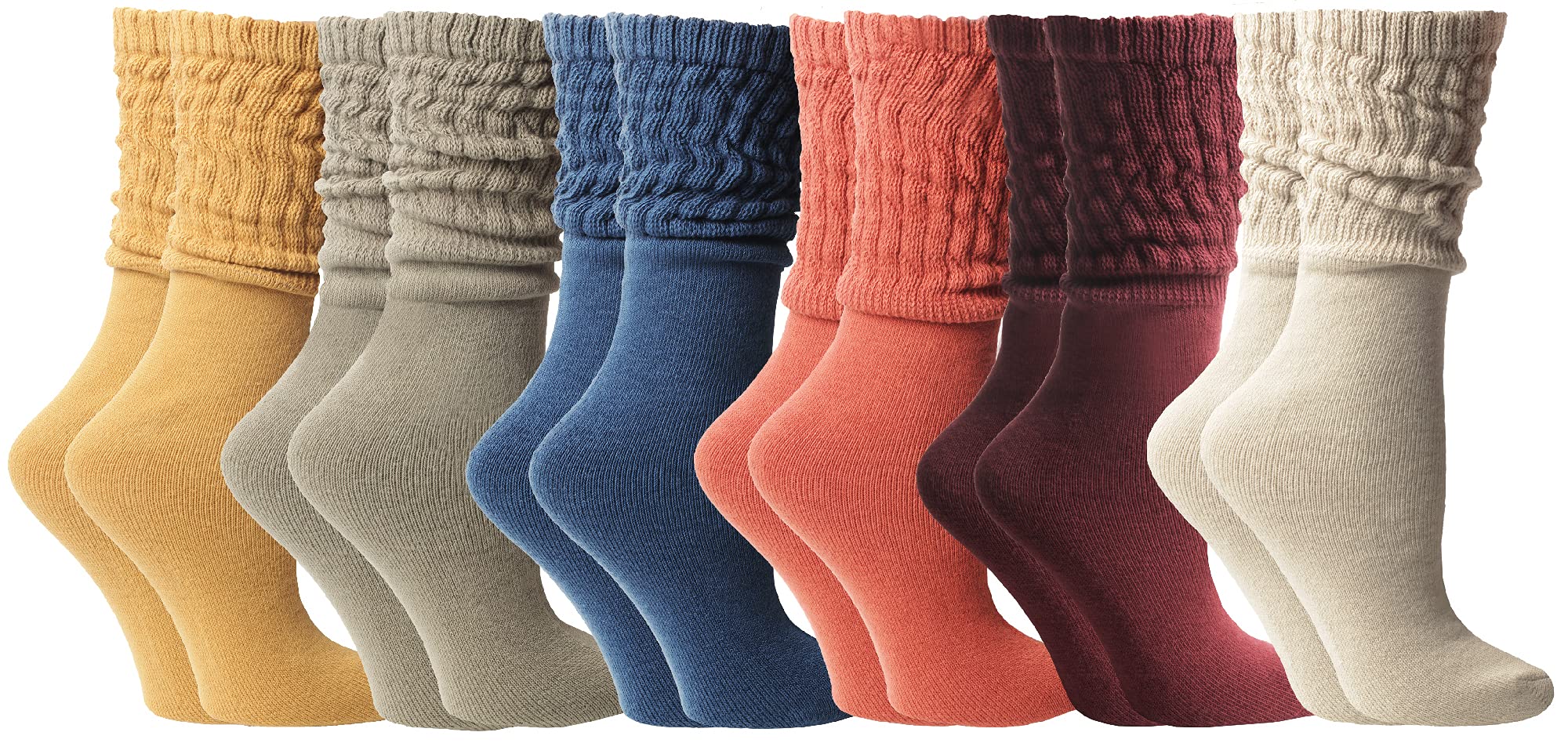 Yacht & Smith Womens Cotton Slouch Socks, Boot Socks (12 Pairs Bold Bright(9-11) - Picture 62 of 68