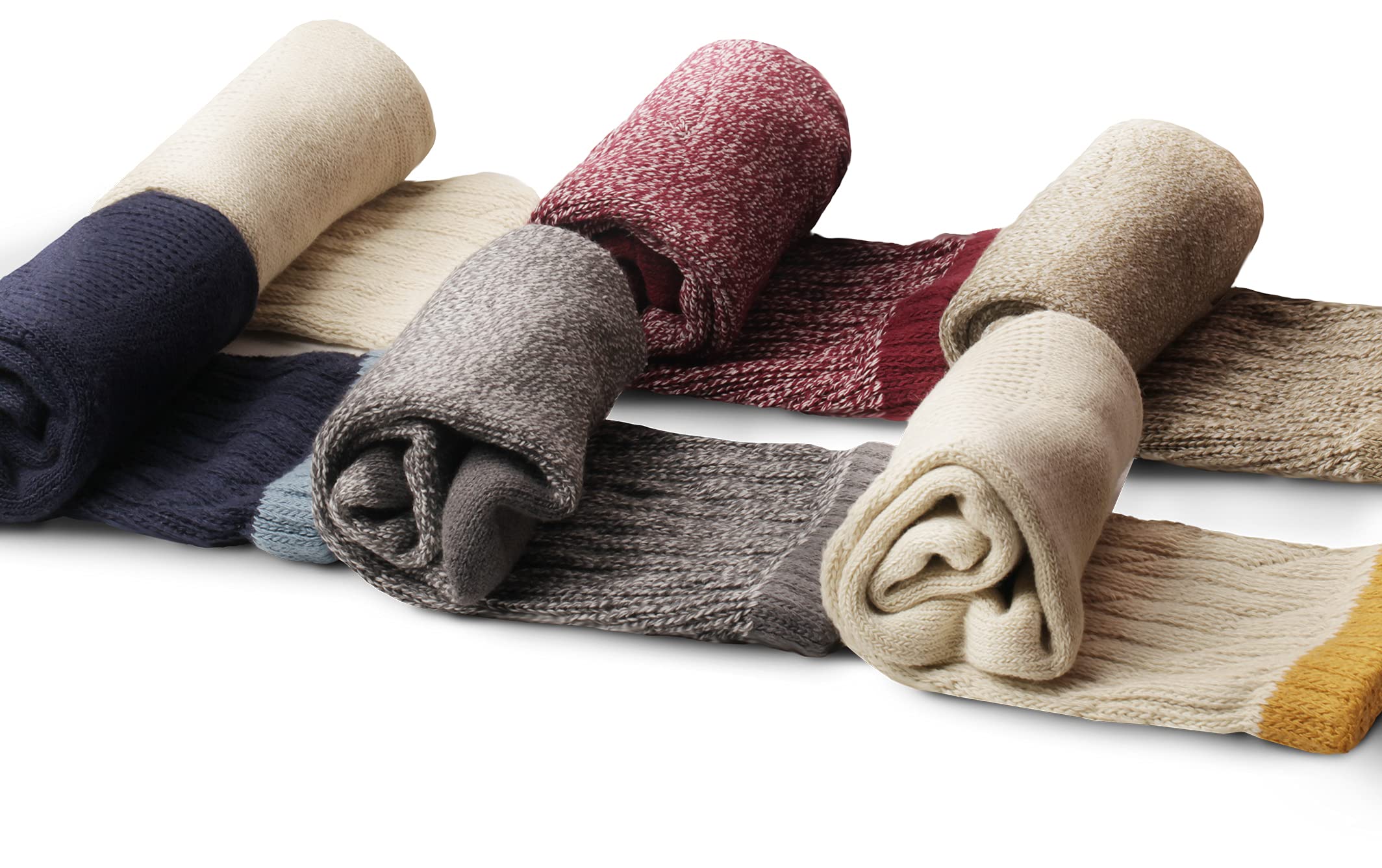 12 Pack Yacht & Smith Womens Cotton Slouch Socks, Knee High Boot Socks - Picture 15 of 52