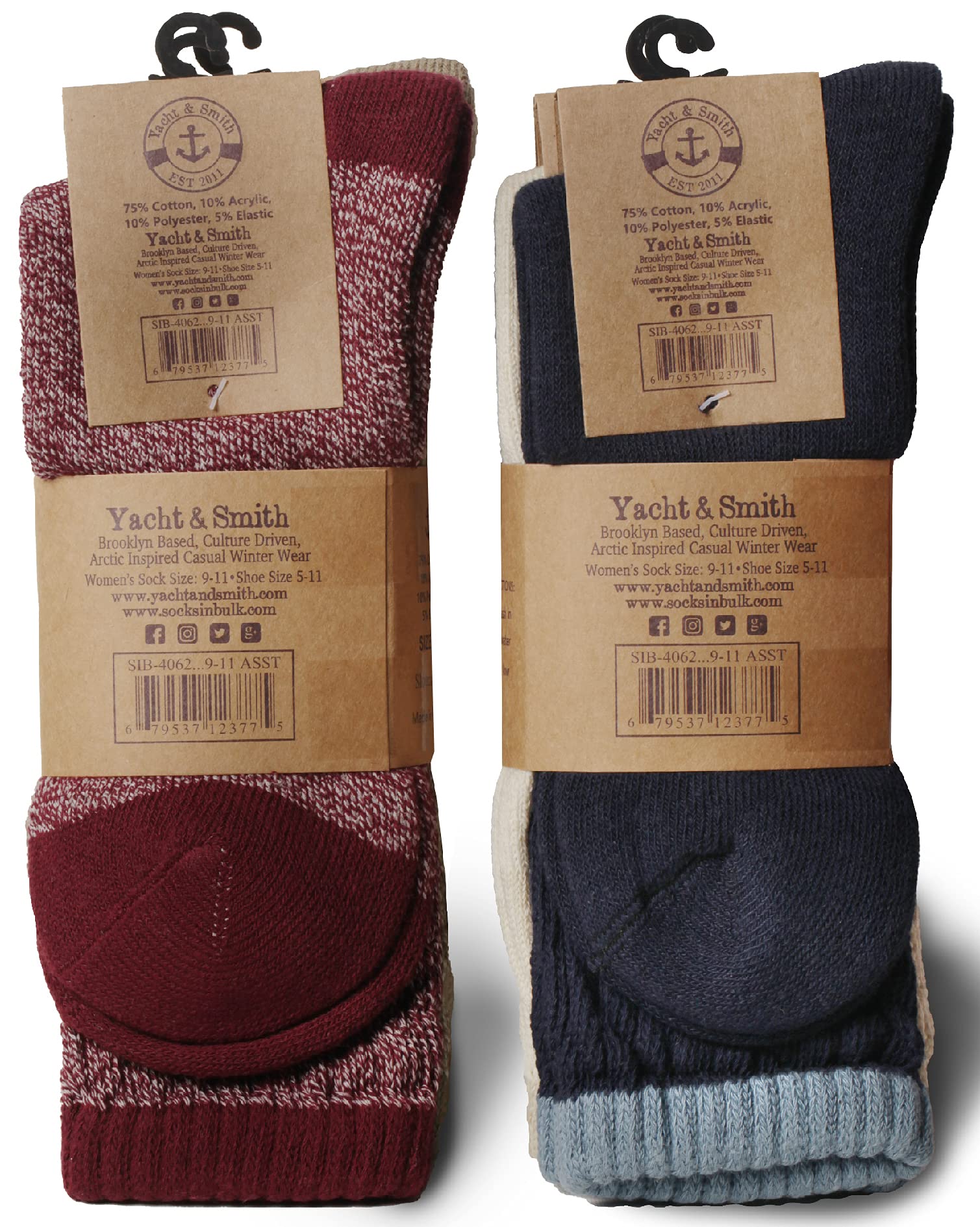 12 Pack Yacht & Smith Womens Cotton Slouch Socks, Knee High Boot Socks - Picture 14 of 52