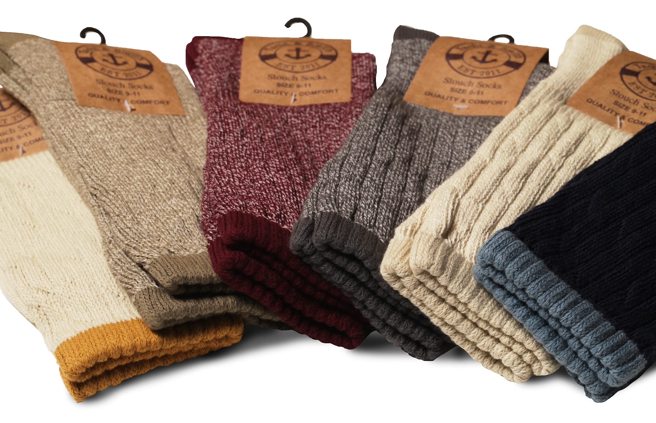 12 Pack Yacht & Smith Womens Cotton Slouch Socks, Knee High Boot Socks - Picture 19 of 52