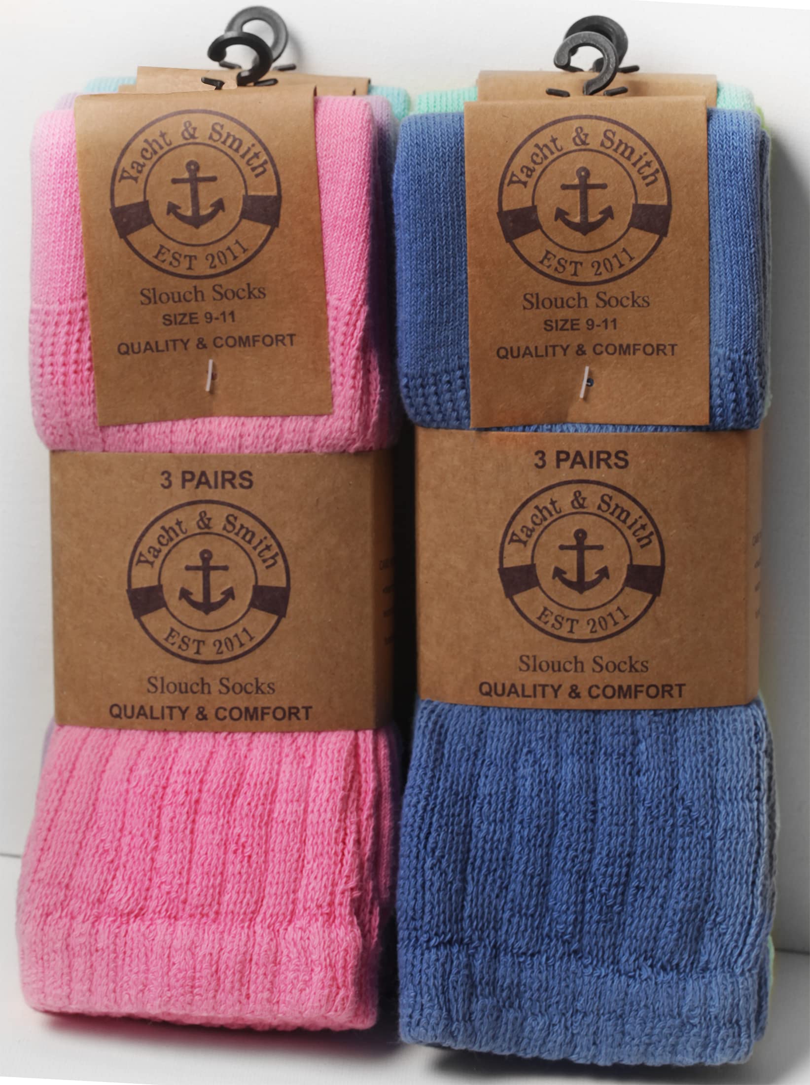 12 Pack Yacht & Smith Womens Cotton Slouch Socks, Knee High Boot Socks - Picture 39 of 52