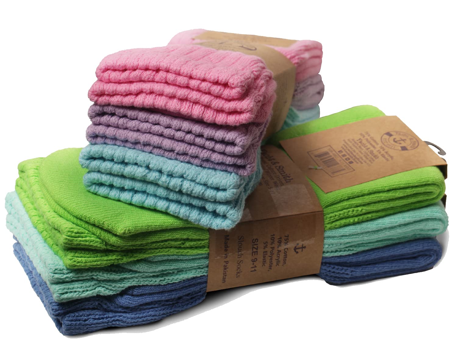 12 Pack Yacht & Smith Womens Cotton Slouch Socks, Knee High Boot Socks - Picture 35 of 52