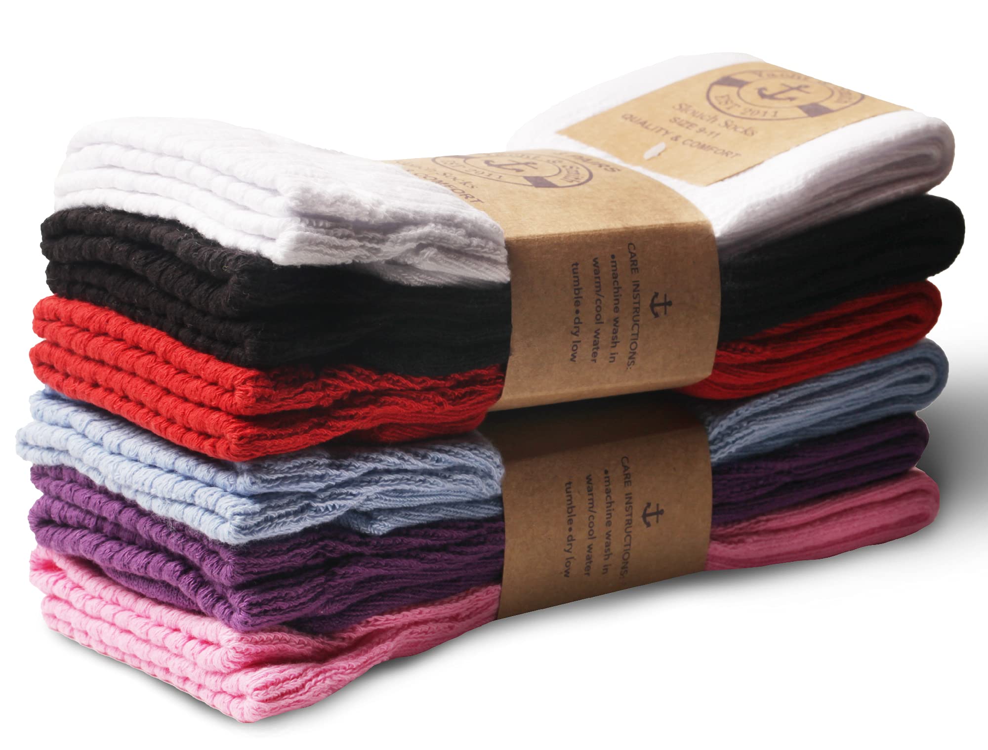 Yacht & Smith Womens Cotton Slouch Socks, Boot Socks (12 Pairs Bold Bright(9-11) - Picture 17 of 68
