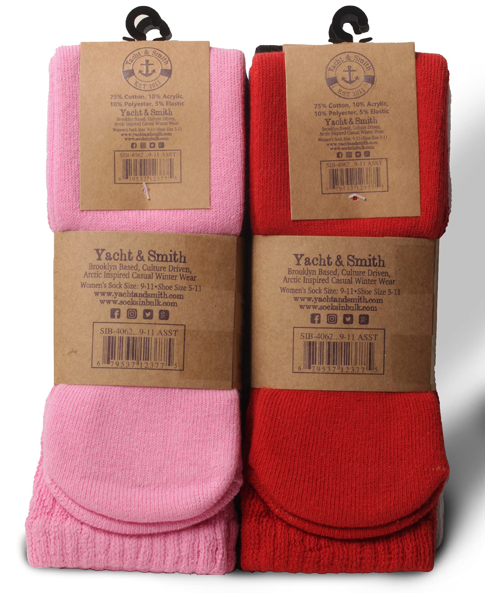 Yacht & Smith Womens Cotton Slouch Socks, Boot Socks (12 Pairs Bold Bright(9-11) - Picture 16 of 68