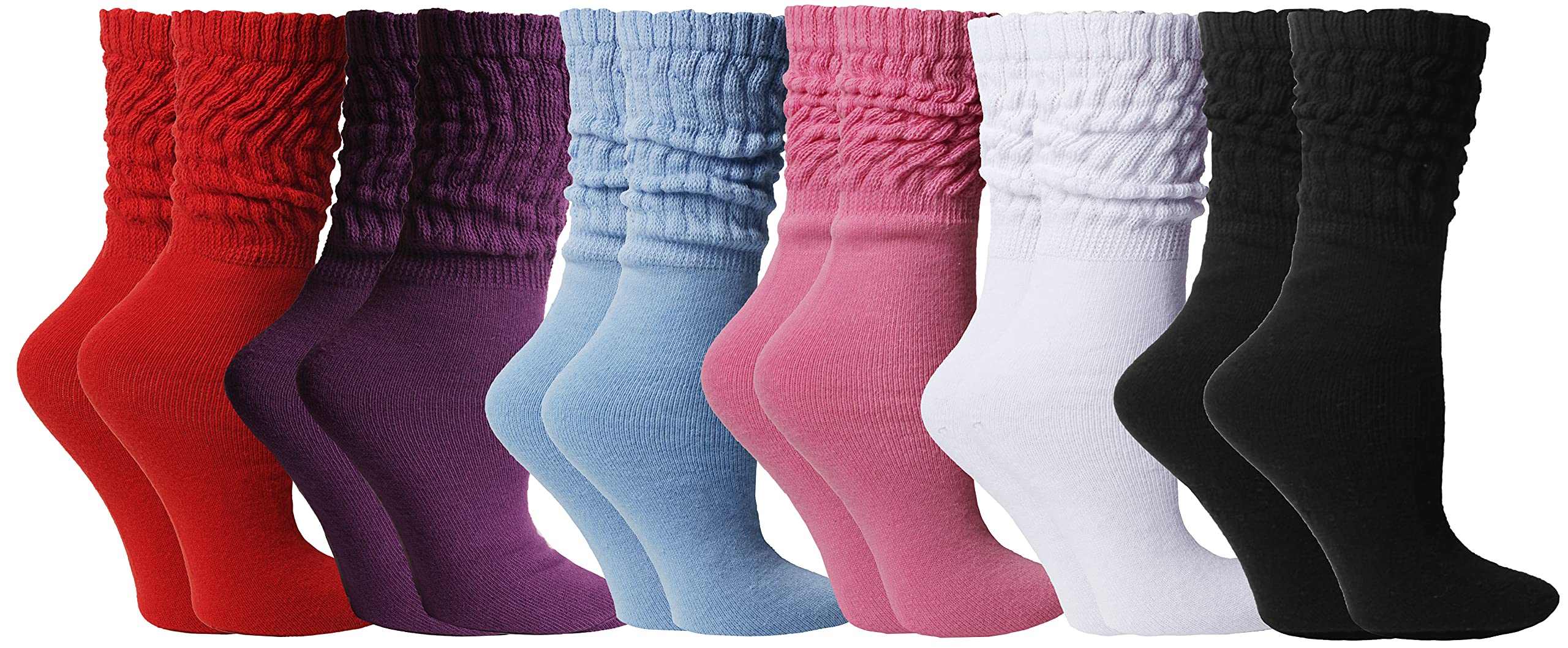 Yacht & Smith Womens Cotton Slouch Socks, Boot Socks (12 Pairs Bold Bright(9-11) - Picture 2 of 68