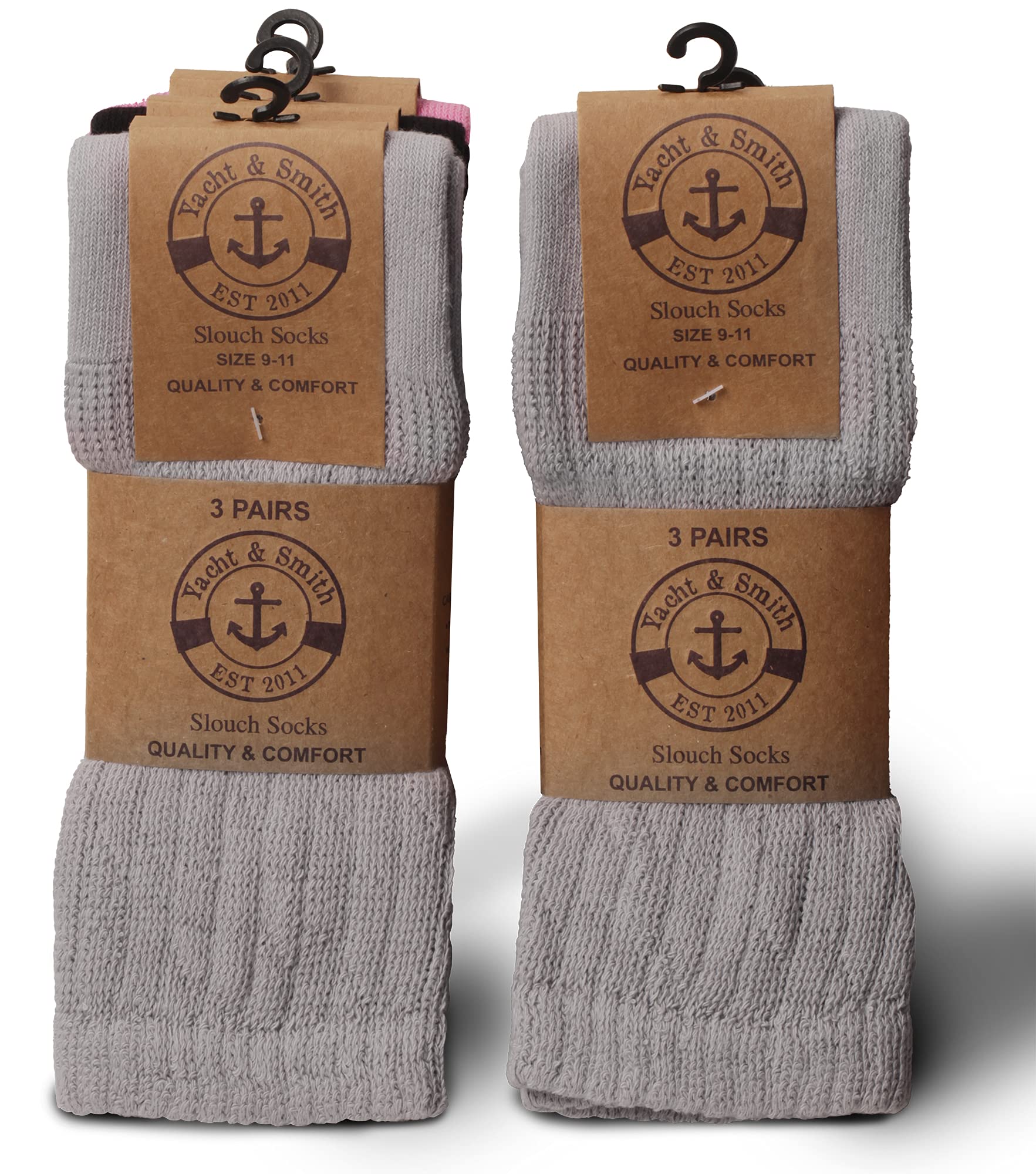 12 Pack Yacht & Smith Womens Cotton Slouch Socks, Knee High Boot Socks - Picture 51 of 52