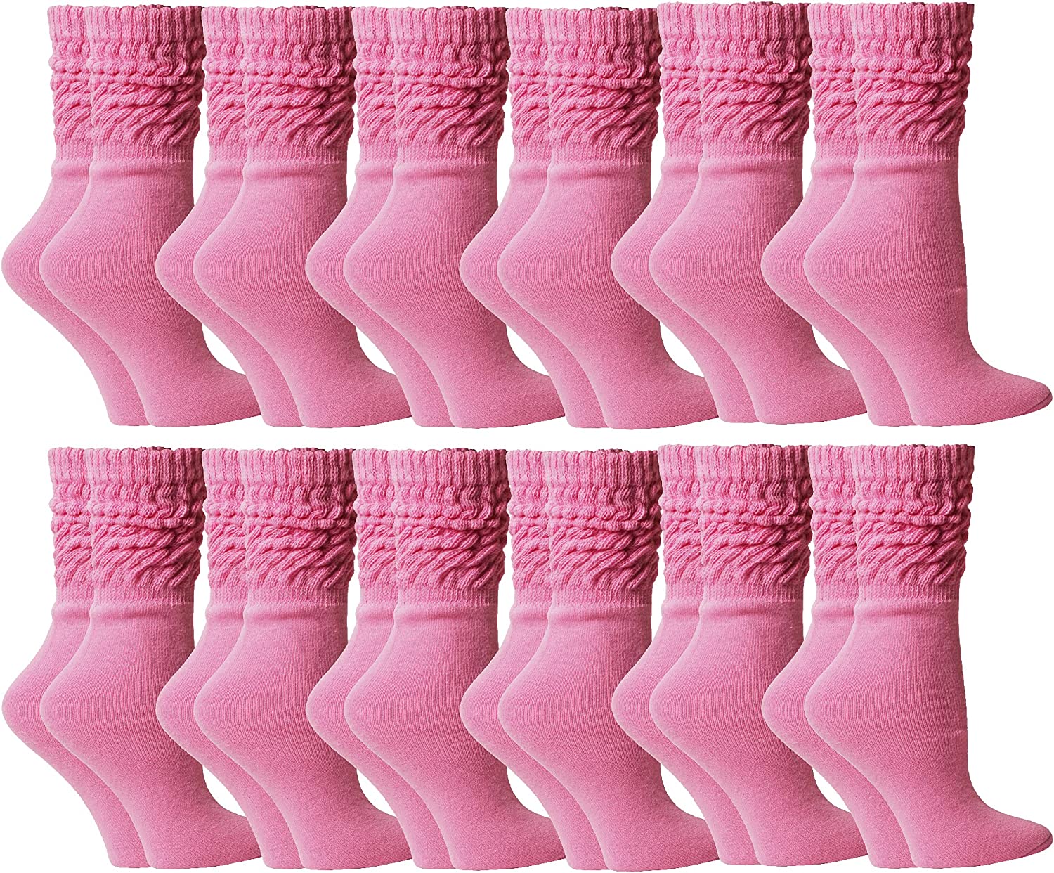 12 Pack Yacht & Smith Womens Cotton Slouch Socks, Knee High Boot Socks - Picture 41 of 52