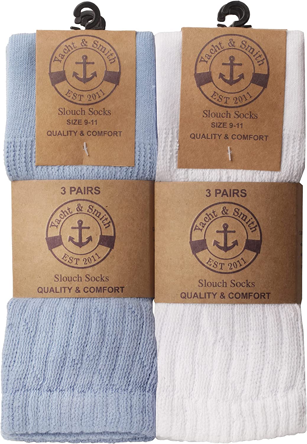 Yacht & Smith Womens Cotton Slouch Socks, Boot Socks (12 Pairs Bold Bright(9-11) - Picture 58 of 68