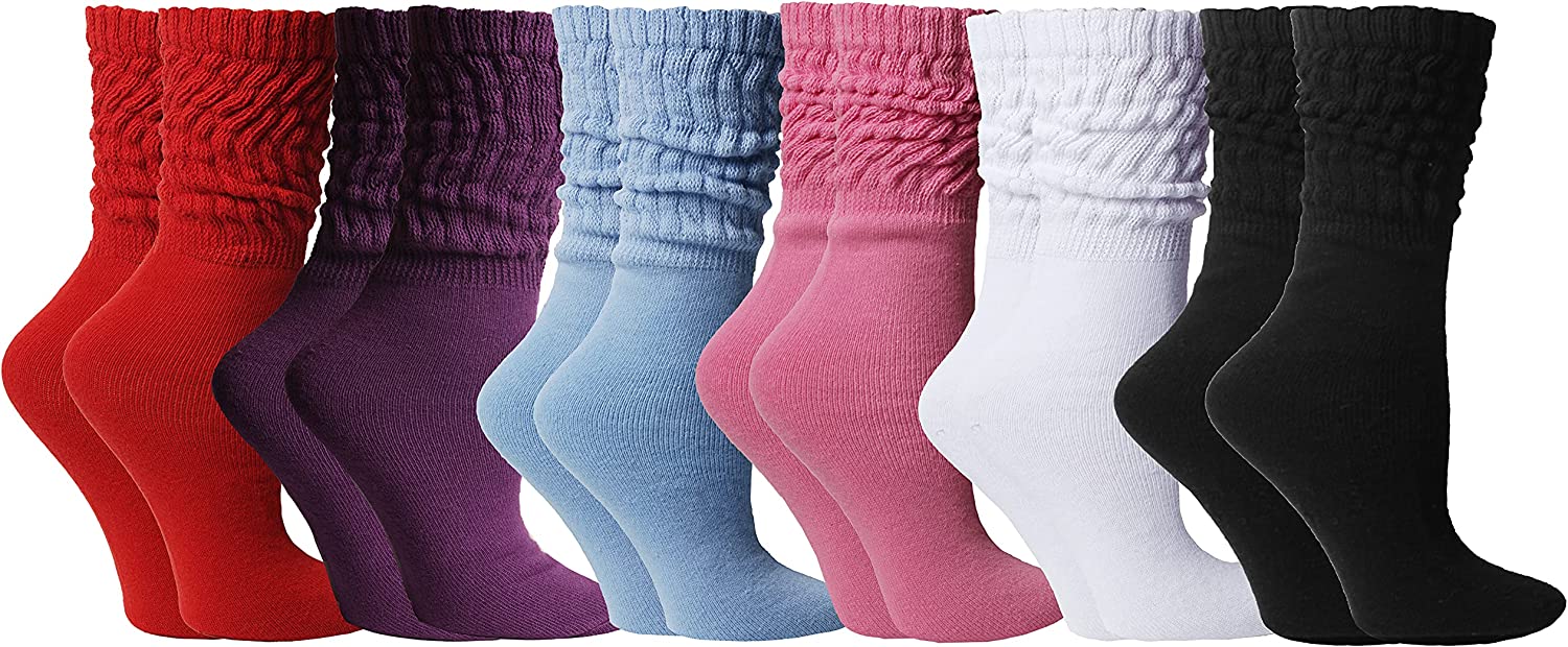 Yacht & Smith Womens Cotton Slouch Socks, Boot Socks (12 Pairs Bold Bright(9-11) - Picture 55 of 68