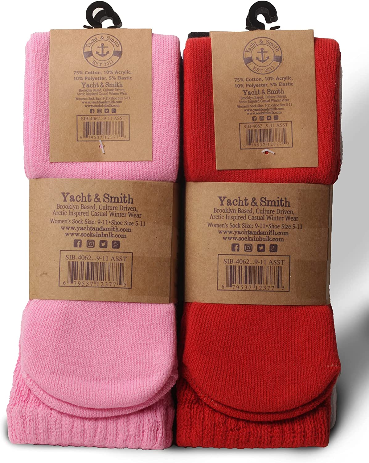 Yacht & Smith Womens Cotton Slouch Socks, Boot Socks (12 Pairs Bold Bright(9-11) - Picture 61 of 68