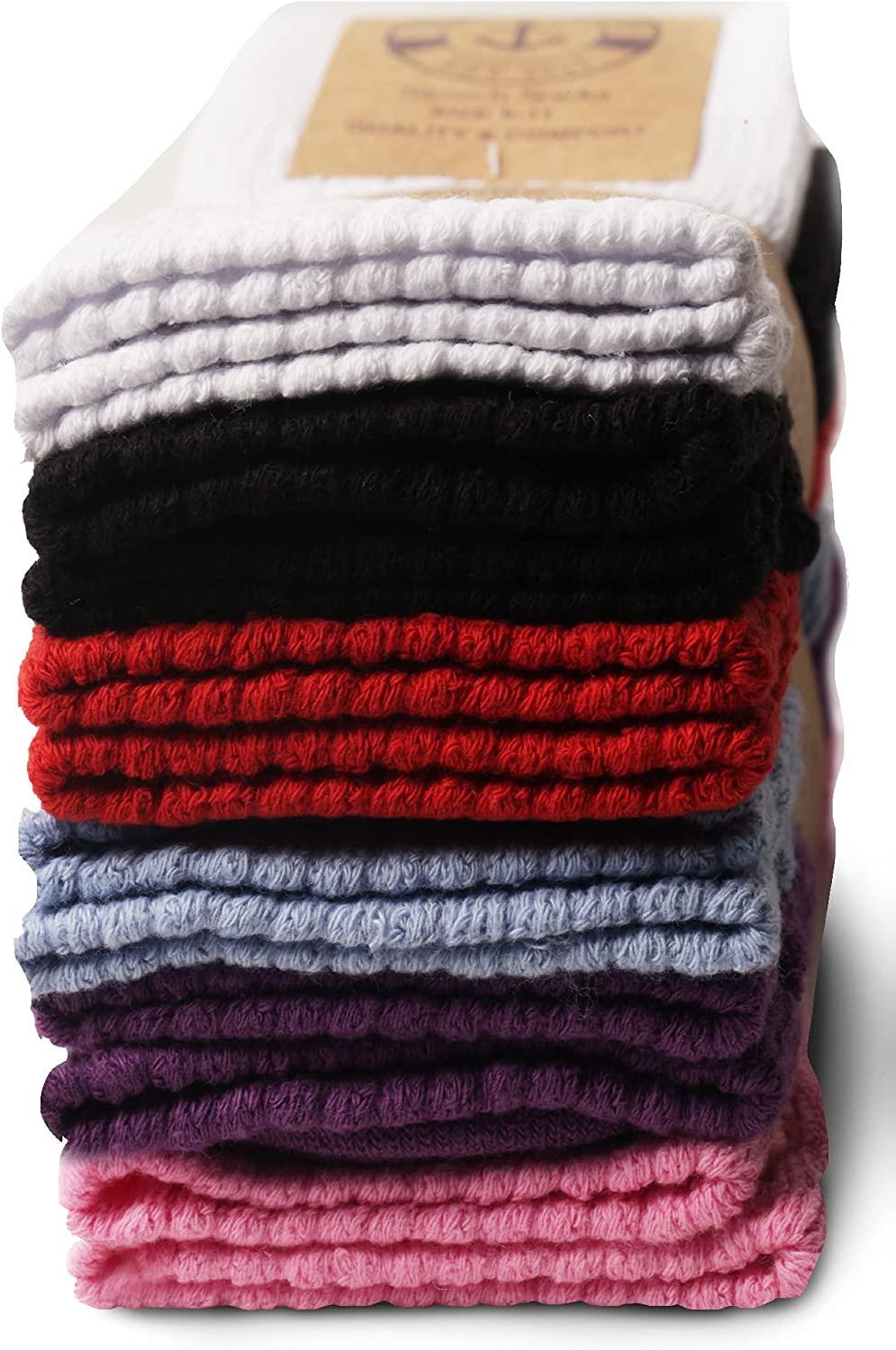 Yacht & Smith Womens Cotton Slouch Socks, Boot Socks (12 Pairs Bold Bright(9-11) - Picture 60 of 68