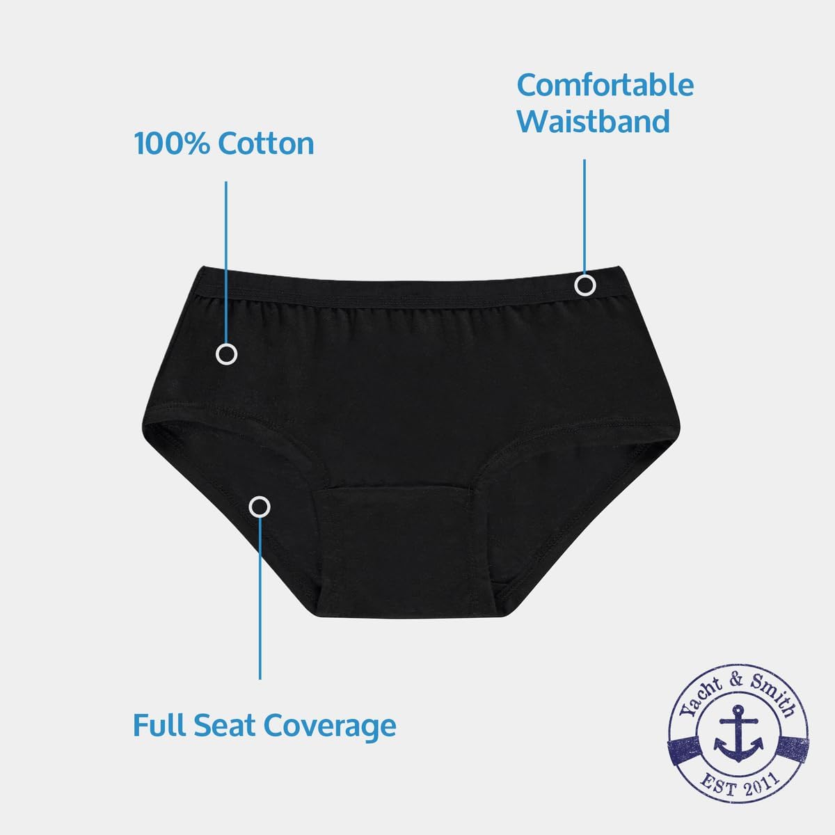 Yacht & Smith Bulk Womens 95% Cotton Soft Underwear Cut Panties Briefs - Picture 149 of 154