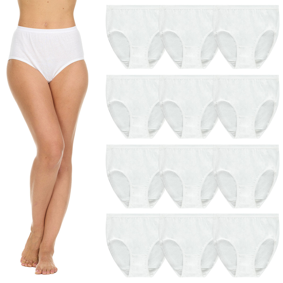 Yacht & Smith Bulk Womens 95% Cotton Soft Underwear Cut Panties Briefs - Picture 80 of 154