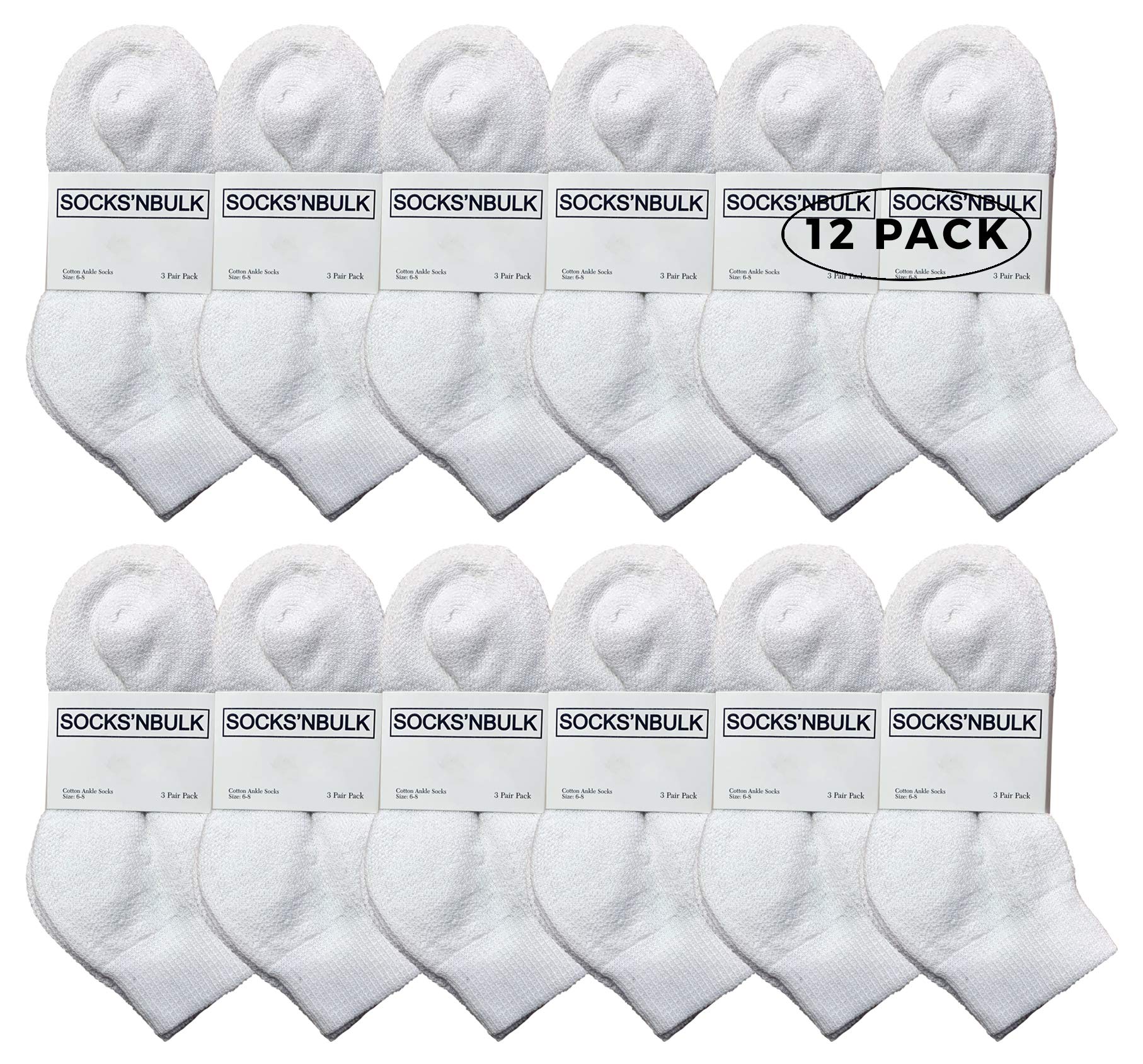 Yacht & Smith Kids Ankle Wholesale Bulk Pack Athletic Sports Socks - Picture 13 of 52