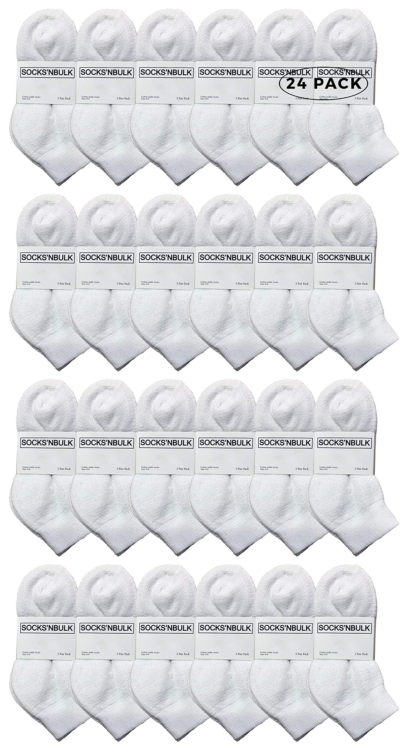 Yacht & Smith Kids Ankle Wholesale Bulk Pack Athletic Sports Socks - Picture 19 of 52